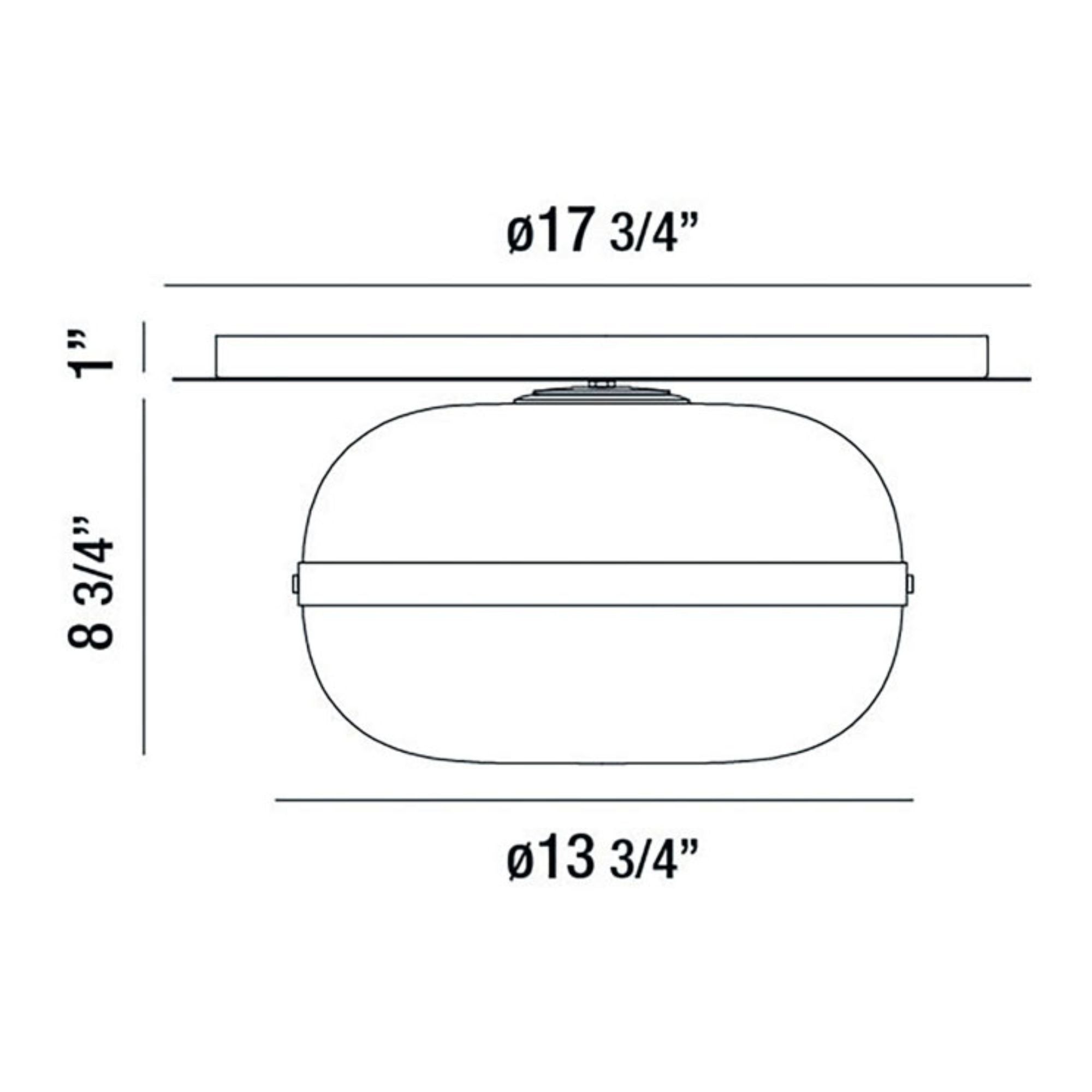 Nottingham 14" LED Flush Mount, Polished Nickel Finish