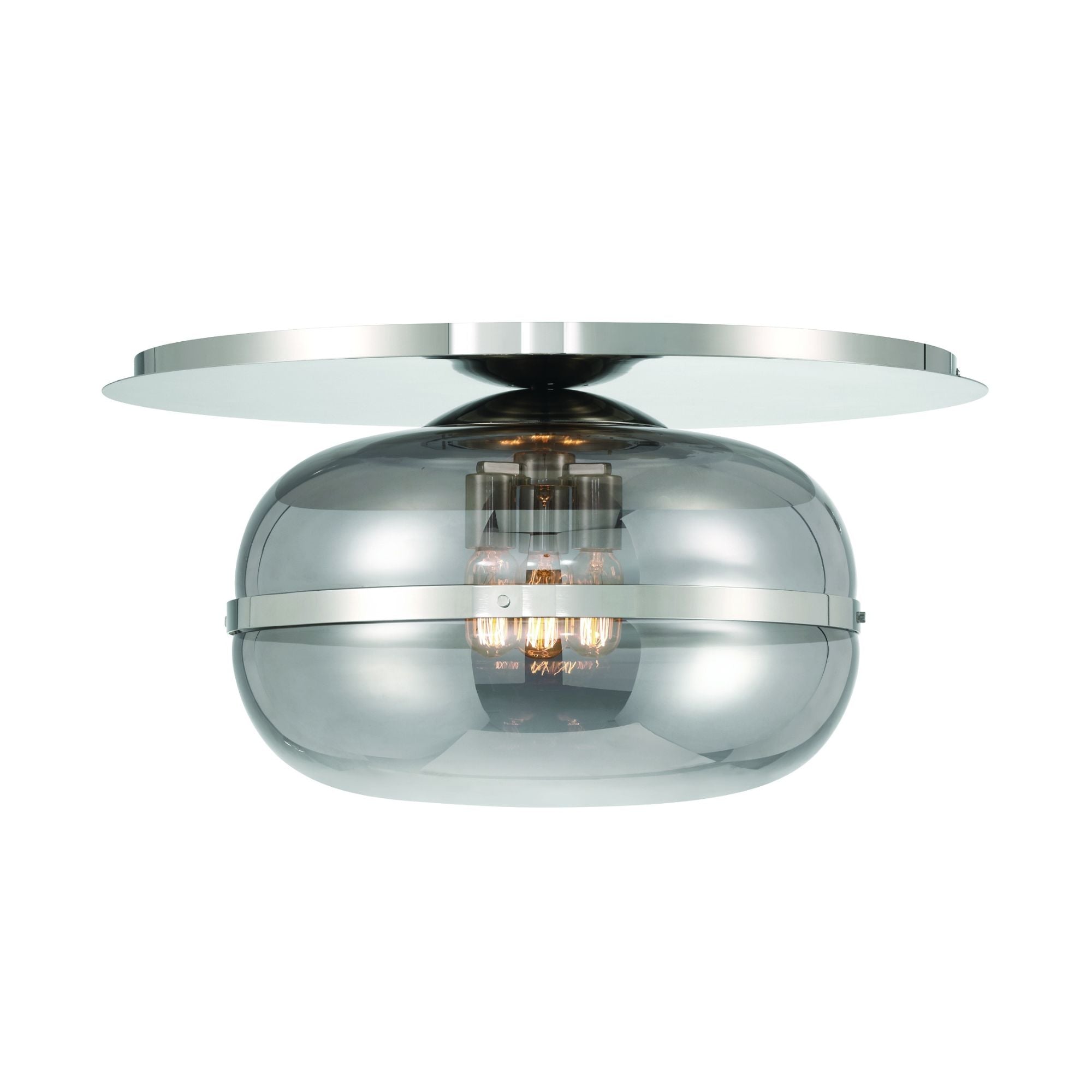 Nottingham 3-Light 20" LED Flush Mount, Polished Nickel Finish