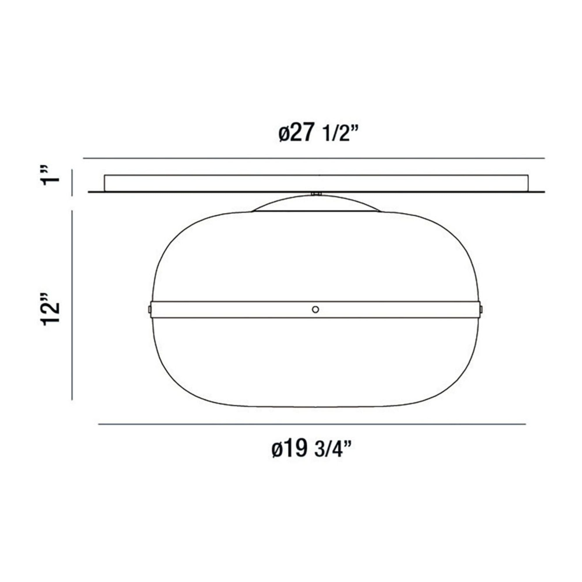 Nottingham 3-Light 20" LED Flush Mount, Polished Nickel Finish