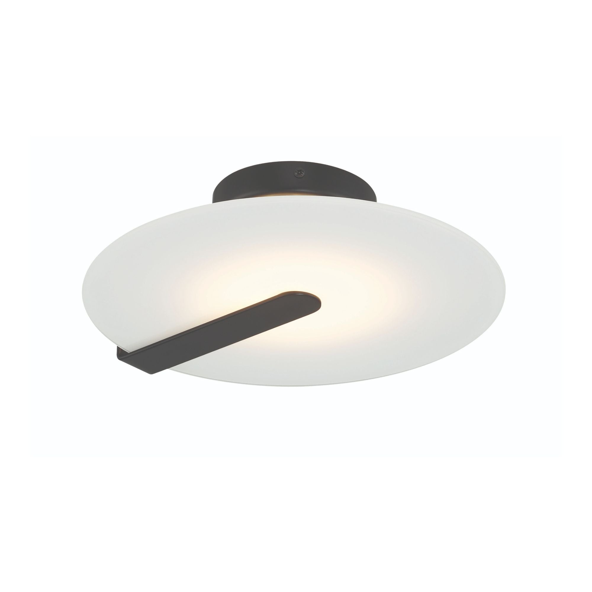 Nuvola 12" LED Semi-Flush Mount, Black Finish