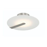 Nuvola 12" LED Semi-Flush Mount, Satin Nickel Finish