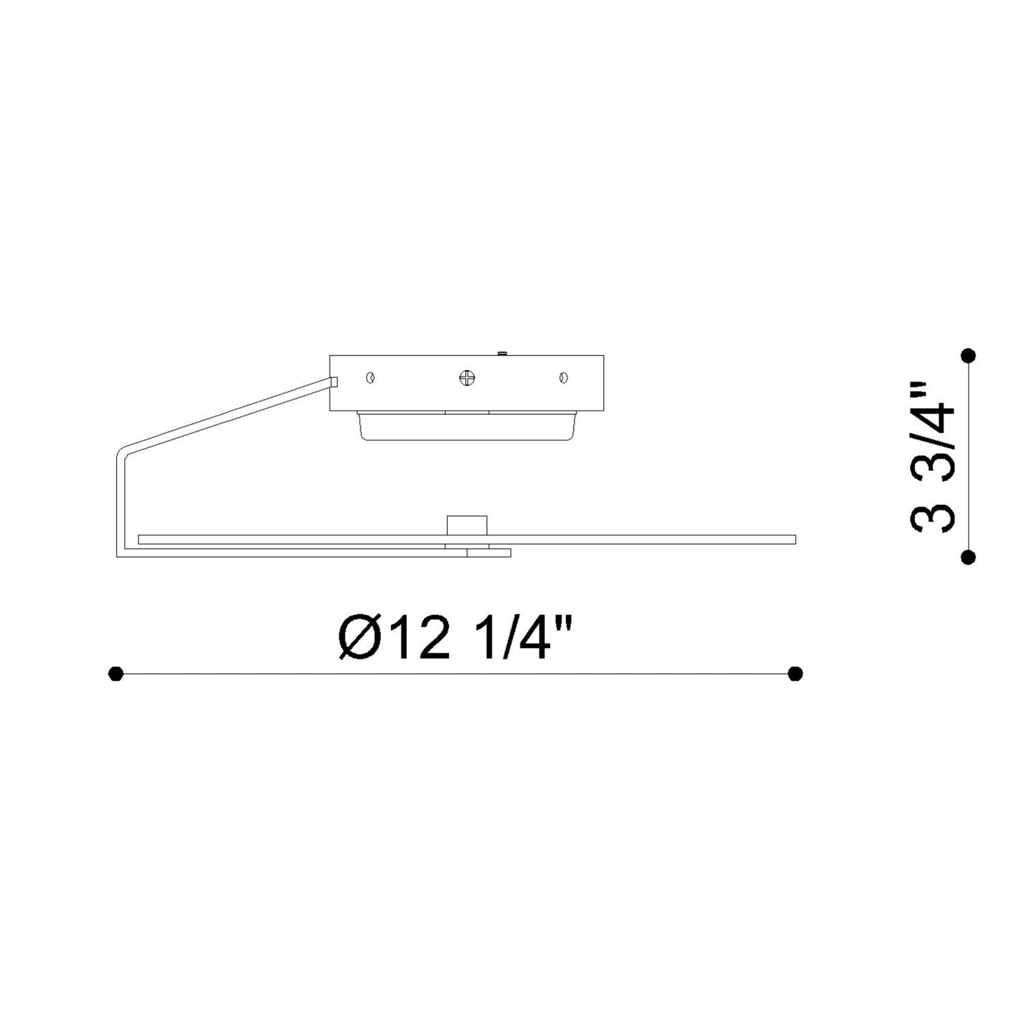 Nuvola 12" LED Semi-Flush Mount, Satin Nickel Finish
