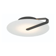 Nuvola 17" LED Semi-Flush Mount, Black Finish