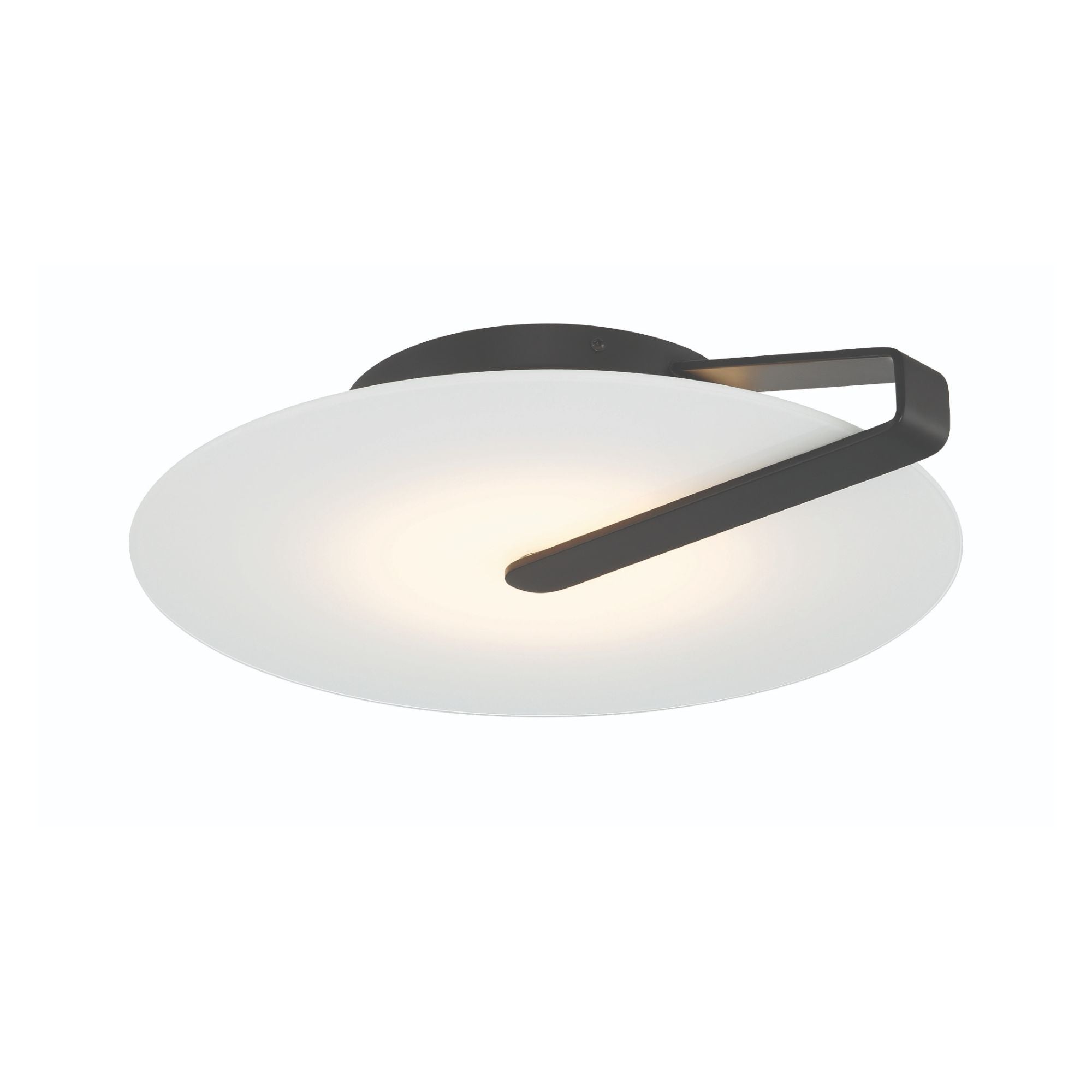 Nuvola 17" LED Semi-Flush Mount, Black Finish
