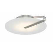 Nuvola 17" LED Semi-Flush Mount, Satin Nickel Finish