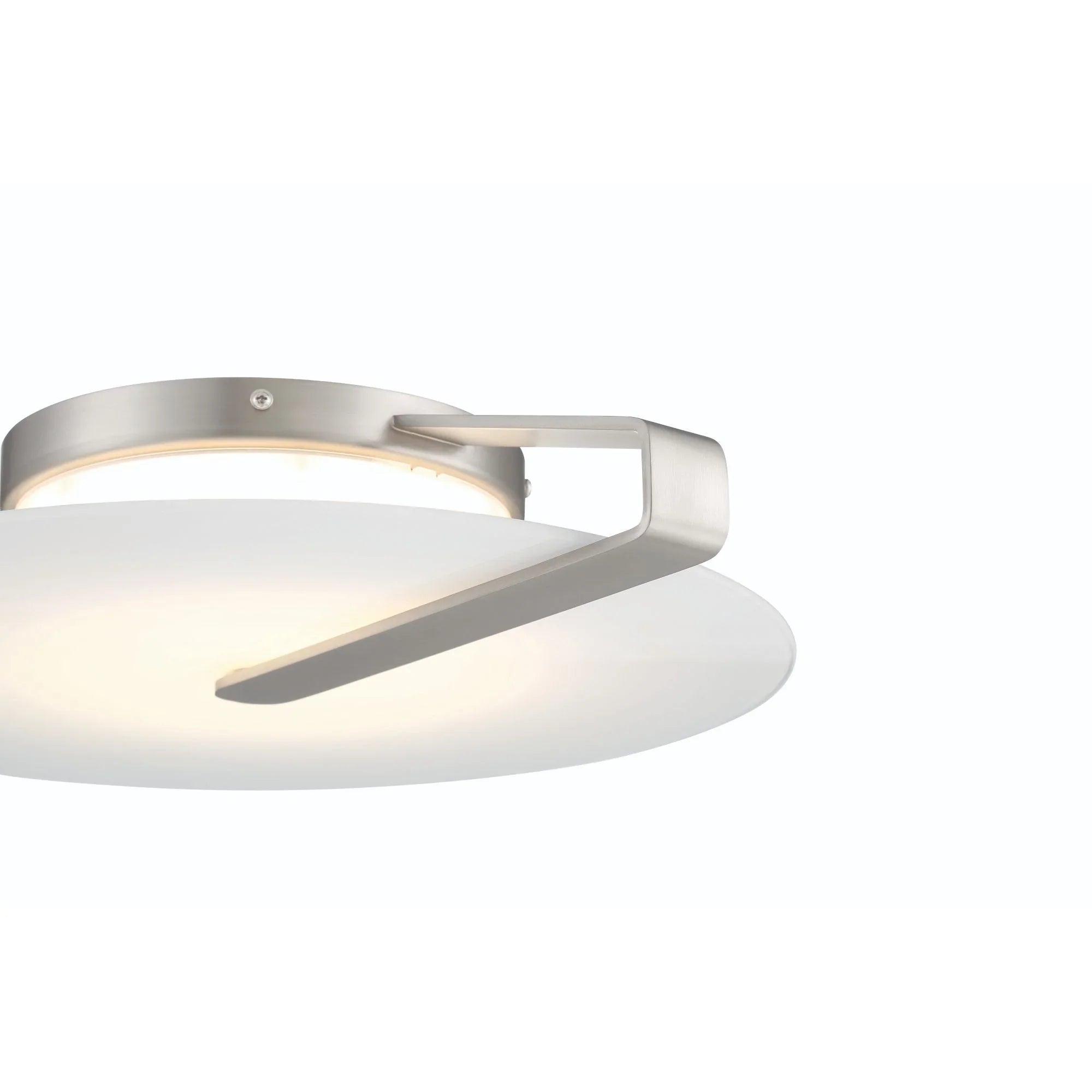 Nuvola 17" LED Semi-Flush Mount, Satin Nickel Finish