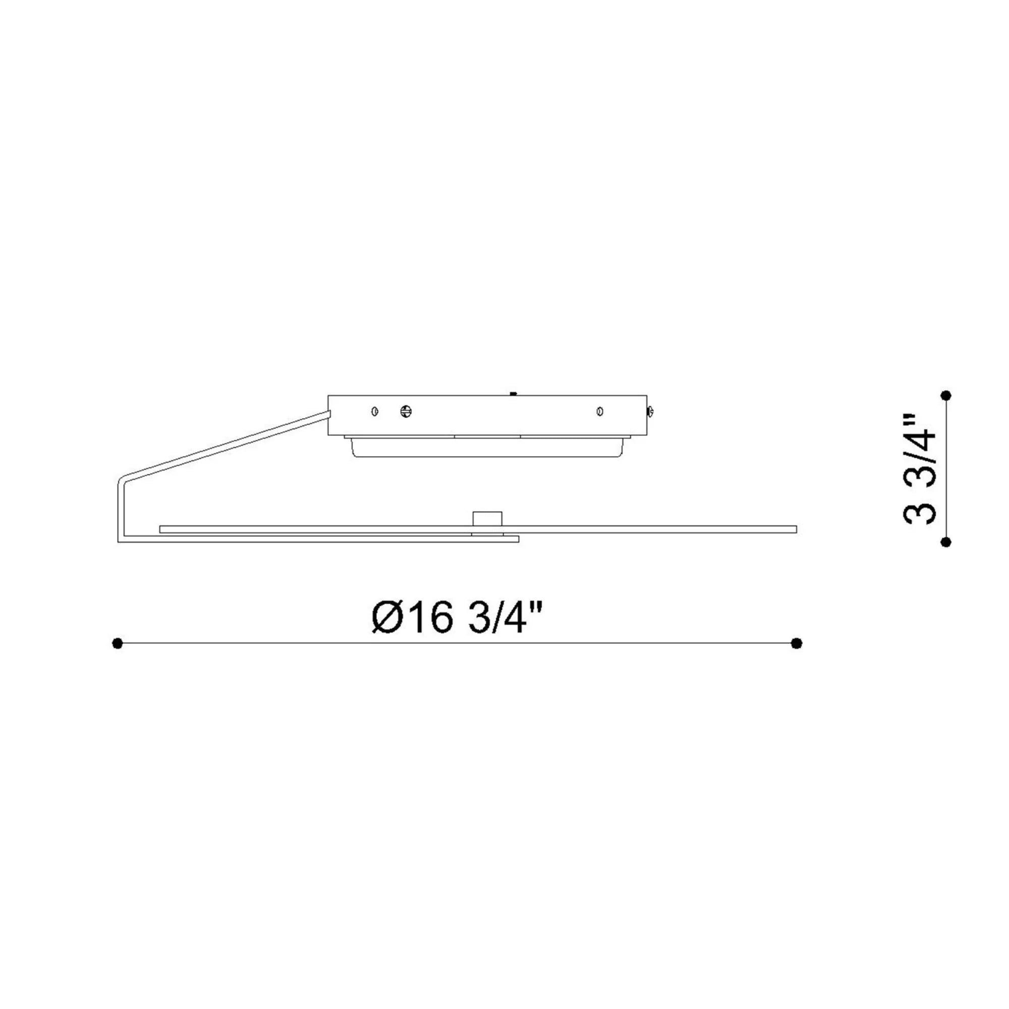 Nuvola 17" LED Semi-Flush Mount, Satin Nickel Finish