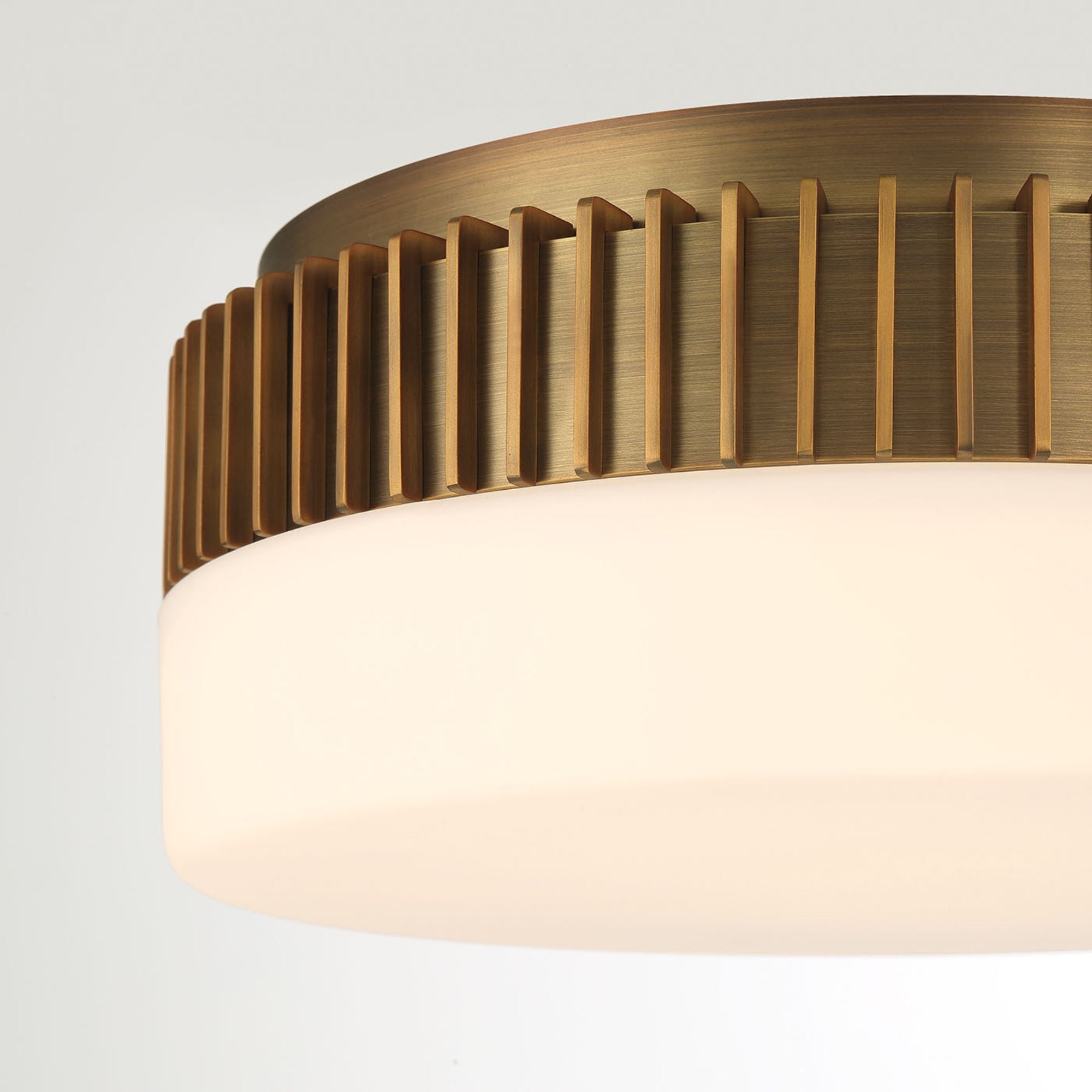 Eurofase Purgos 12 in. LED 5-CCT Flush Mount Light, Antique Brass