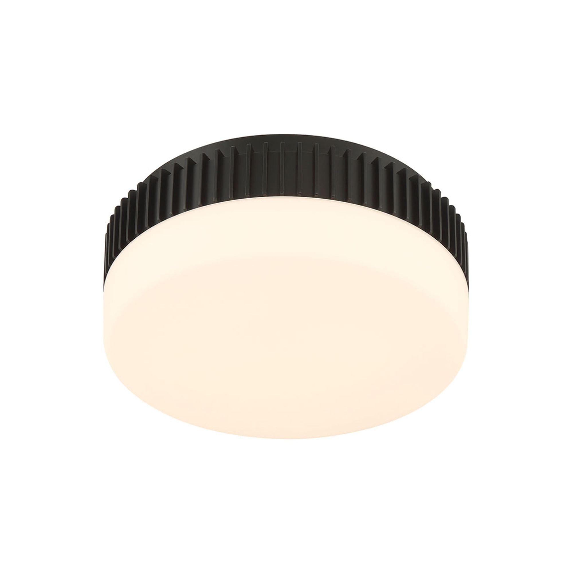 Eurofase Purgos 12 in. LED 5-CCT Flush Mount Light, Matte Black