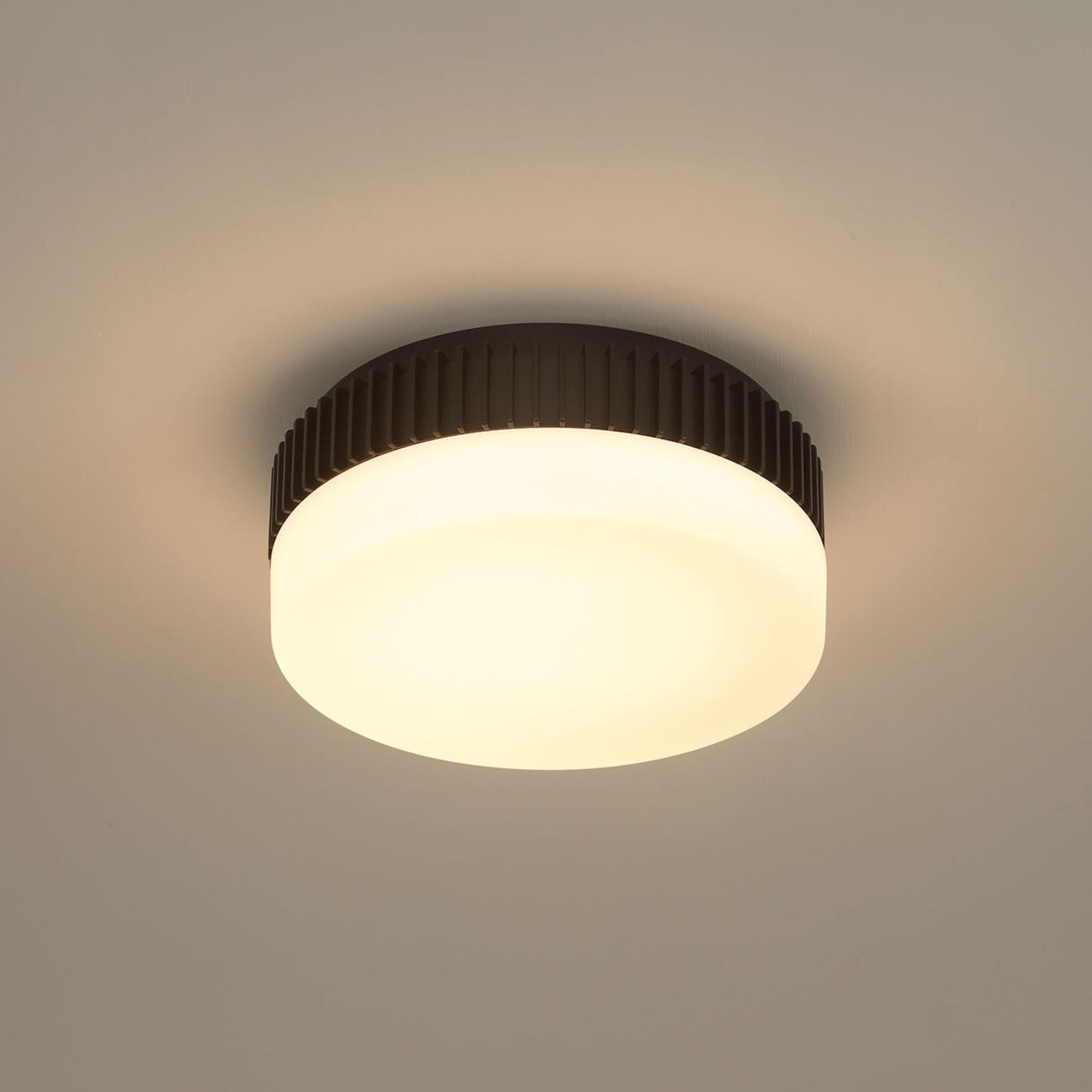 Eurofase Purgos 12 in. LED 5-CCT Flush Mount Light, Matte Black