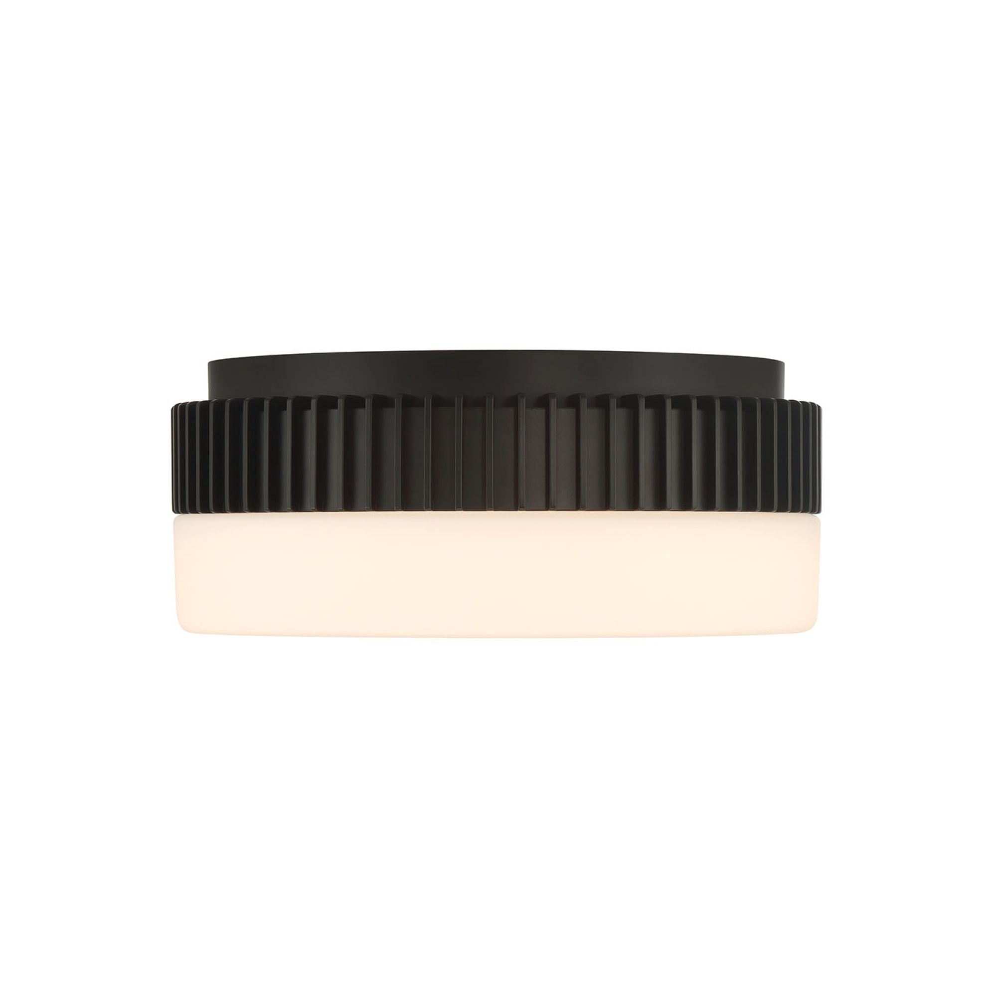 Eurofase Purgos 12 in. LED 5-CCT Flush Mount Light, Matte Black
