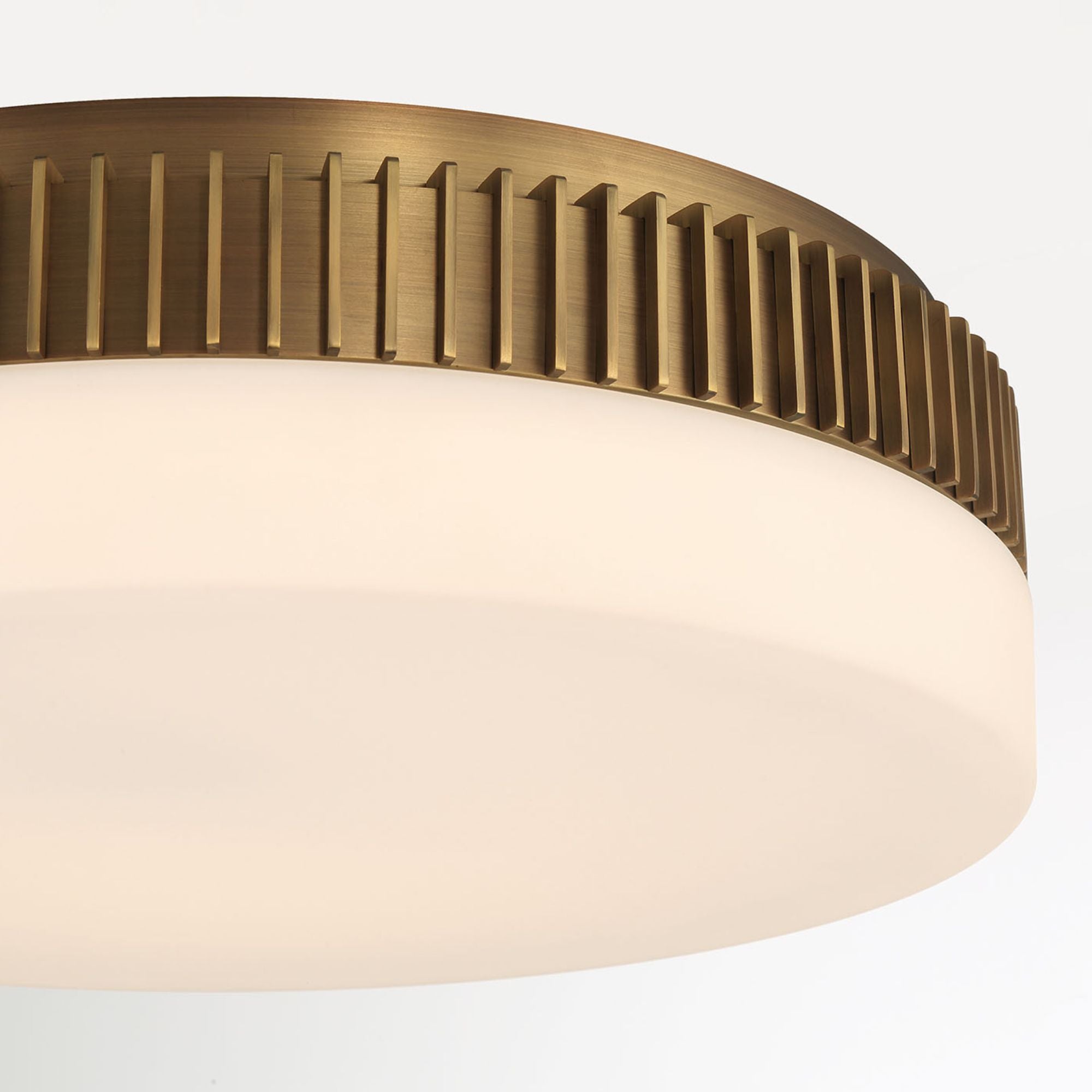 Eurofase Purgos 17.75 in. LED 5-CCT Flush Mount Light, Antique Brass