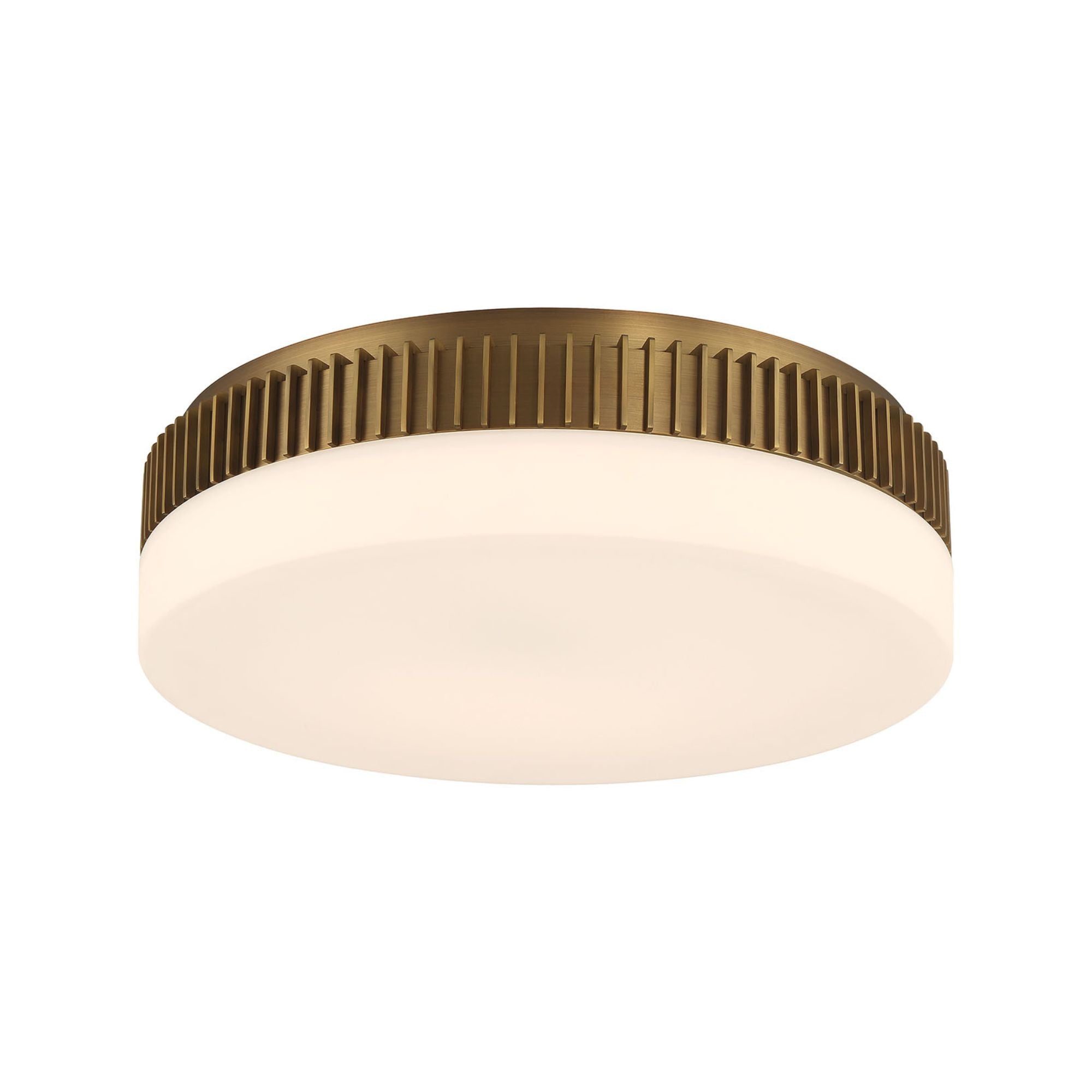 Eurofase Purgos 17.75 in. LED 5-CCT Flush Mount Light, Antique Brass
