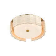 Eurofase Roslington 11.5 in. LED 5-CCT Flush Mount Light, Gold with Drum Shade