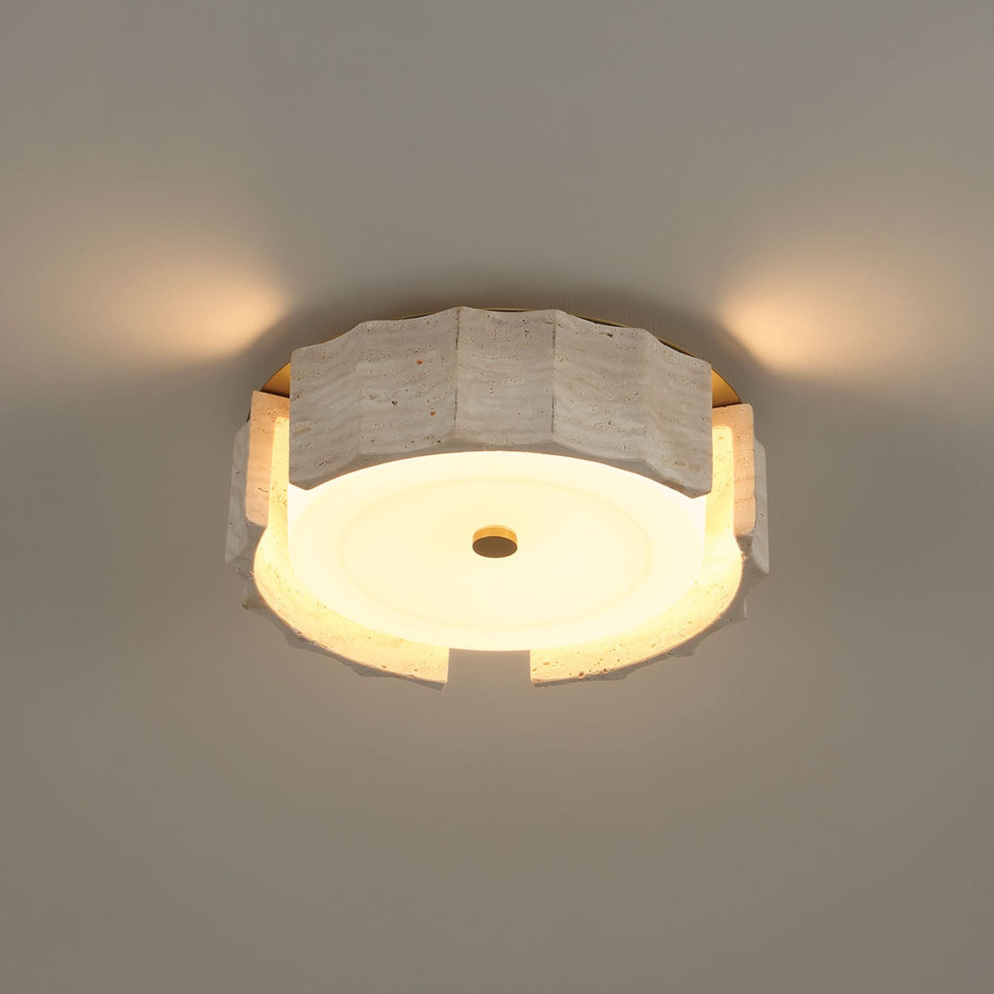 Eurofase Roslington 11.5 in. LED 5-CCT Flush Mount Light, Gold with Drum Shade