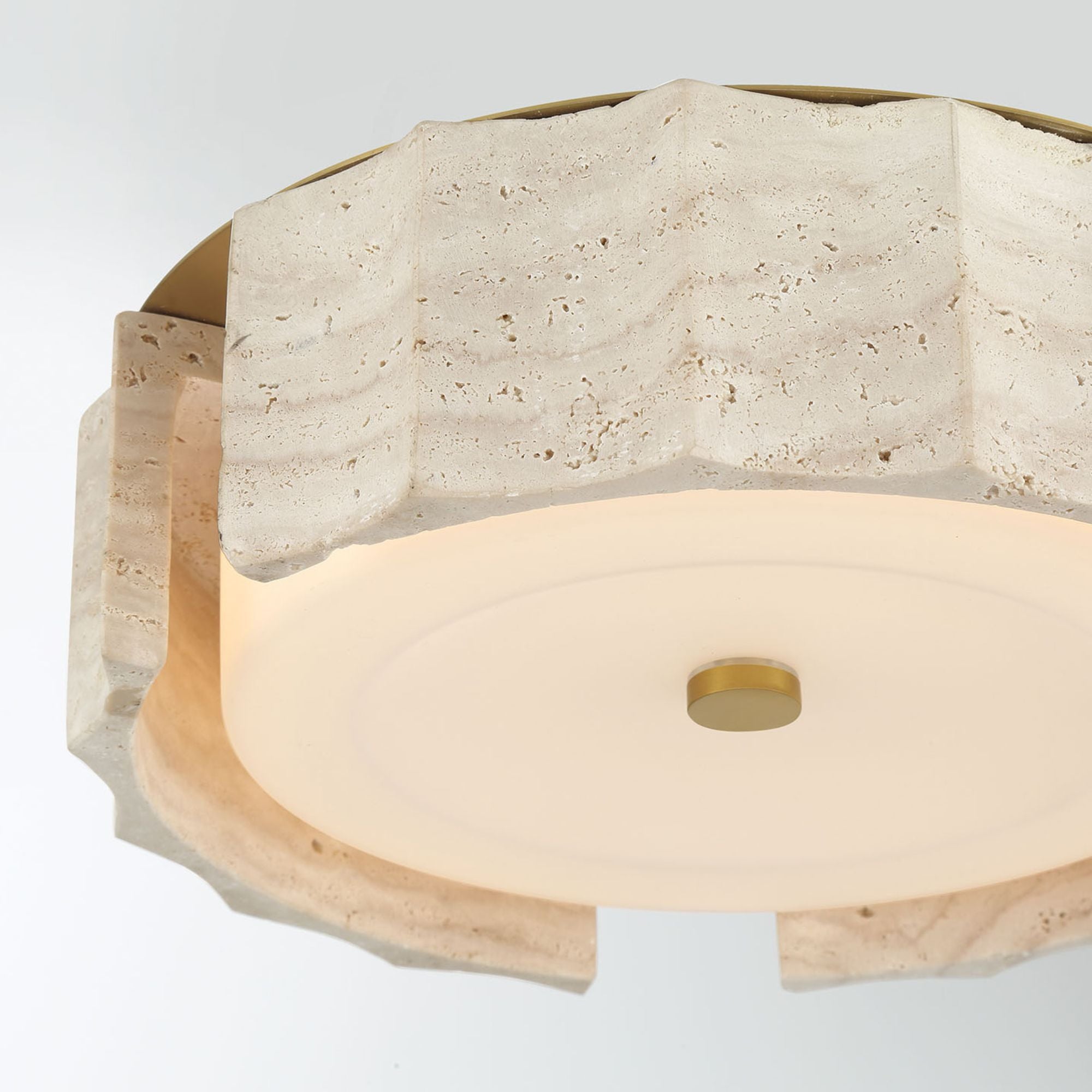 Eurofase Roslington 11.5 in. LED 5-CCT Flush Mount Light, Gold with Drum Shade