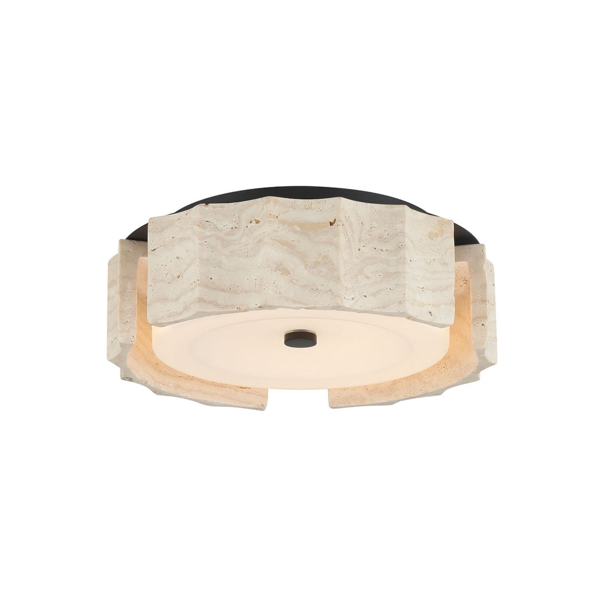 Eurofase Roslington 11.5 in. LED 5-CCT Flush Mount Light, Matte Black with Drum Shade