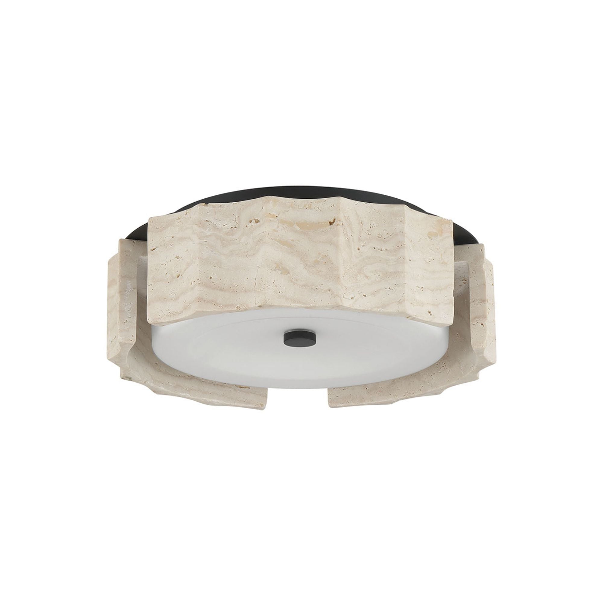 Eurofase Roslington 11.5 in. LED 5-CCT Flush Mount Light, Matte Black with Drum Shade