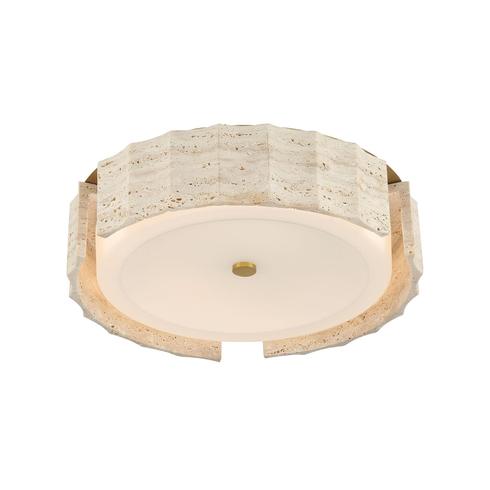 Eurofase Roslington 17.5 in. LED 5-CCT Flush Mount Light, Gold with Drum Shade