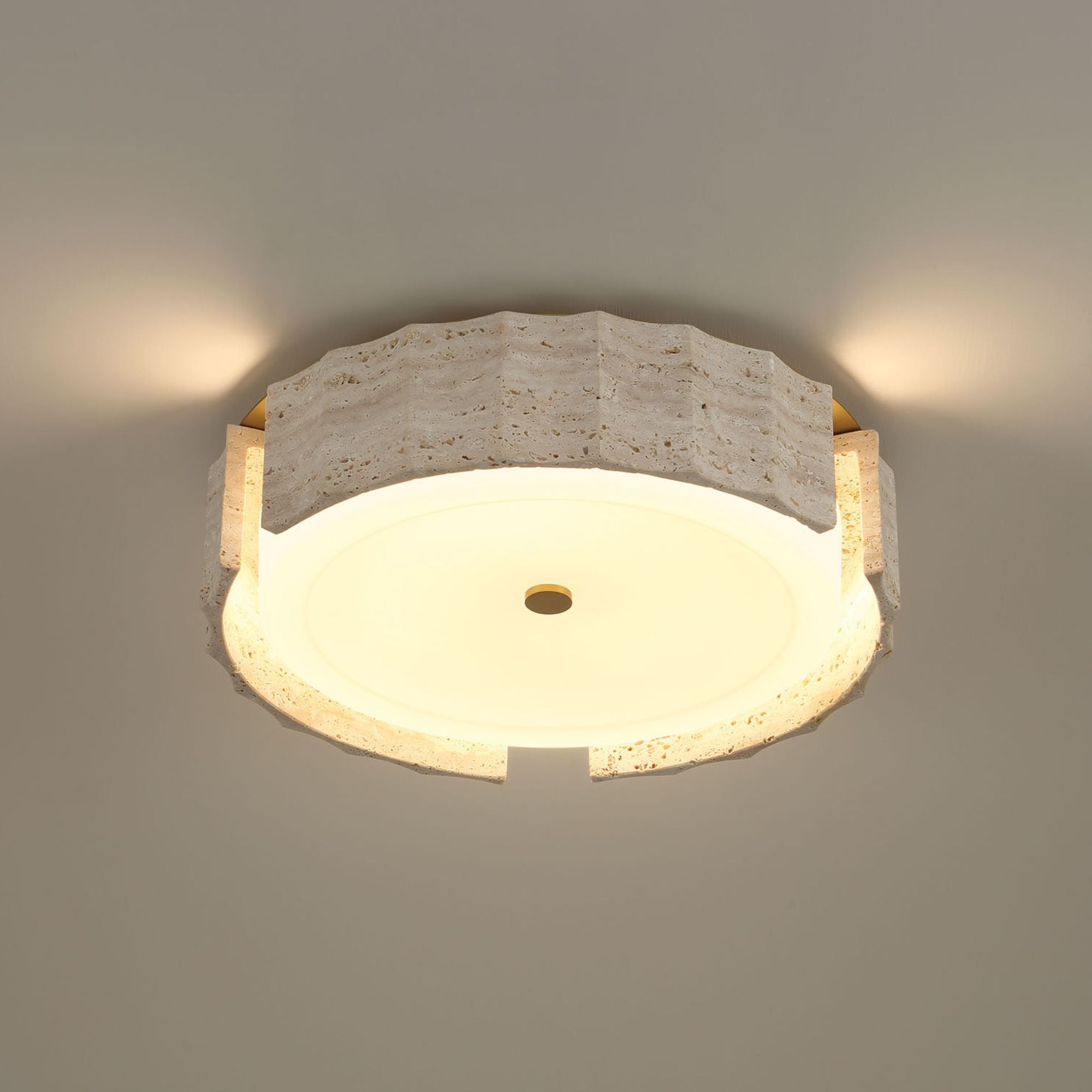 Eurofase Roslington 17.5 in. LED 5-CCT Flush Mount Light, Gold with Drum Shade