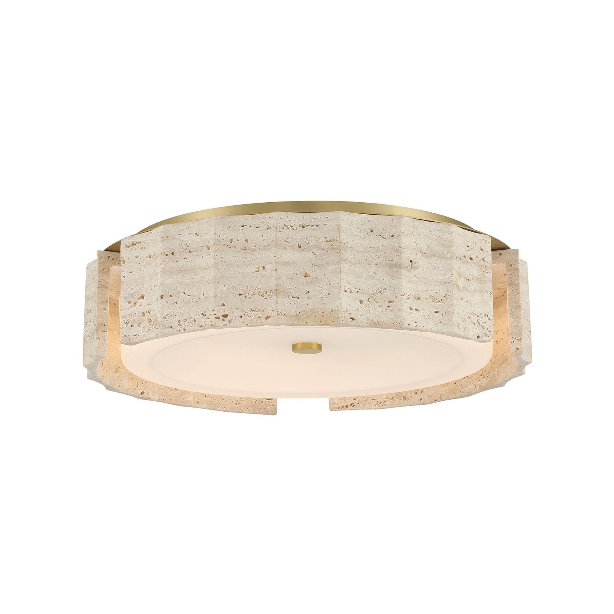 Eurofase Roslington 17.5 in. LED 5-CCT Flush Mount Light, Gold with Drum Shade
