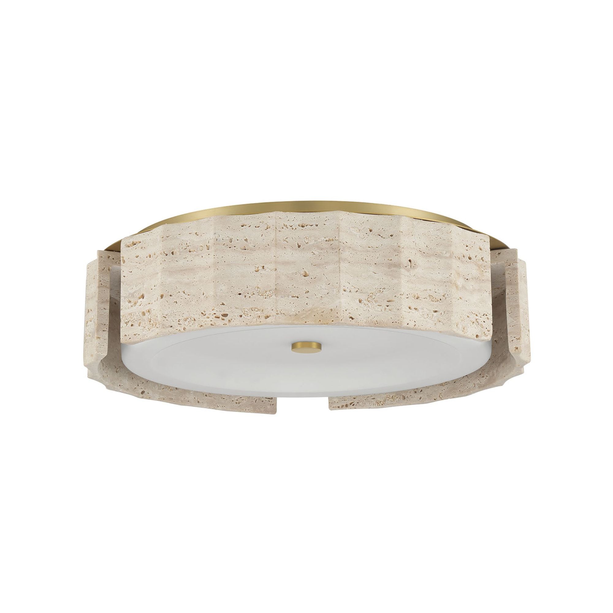 Eurofase Roslington 17.5 in. LED 5-CCT Flush Mount Light, Gold with Drum Shade