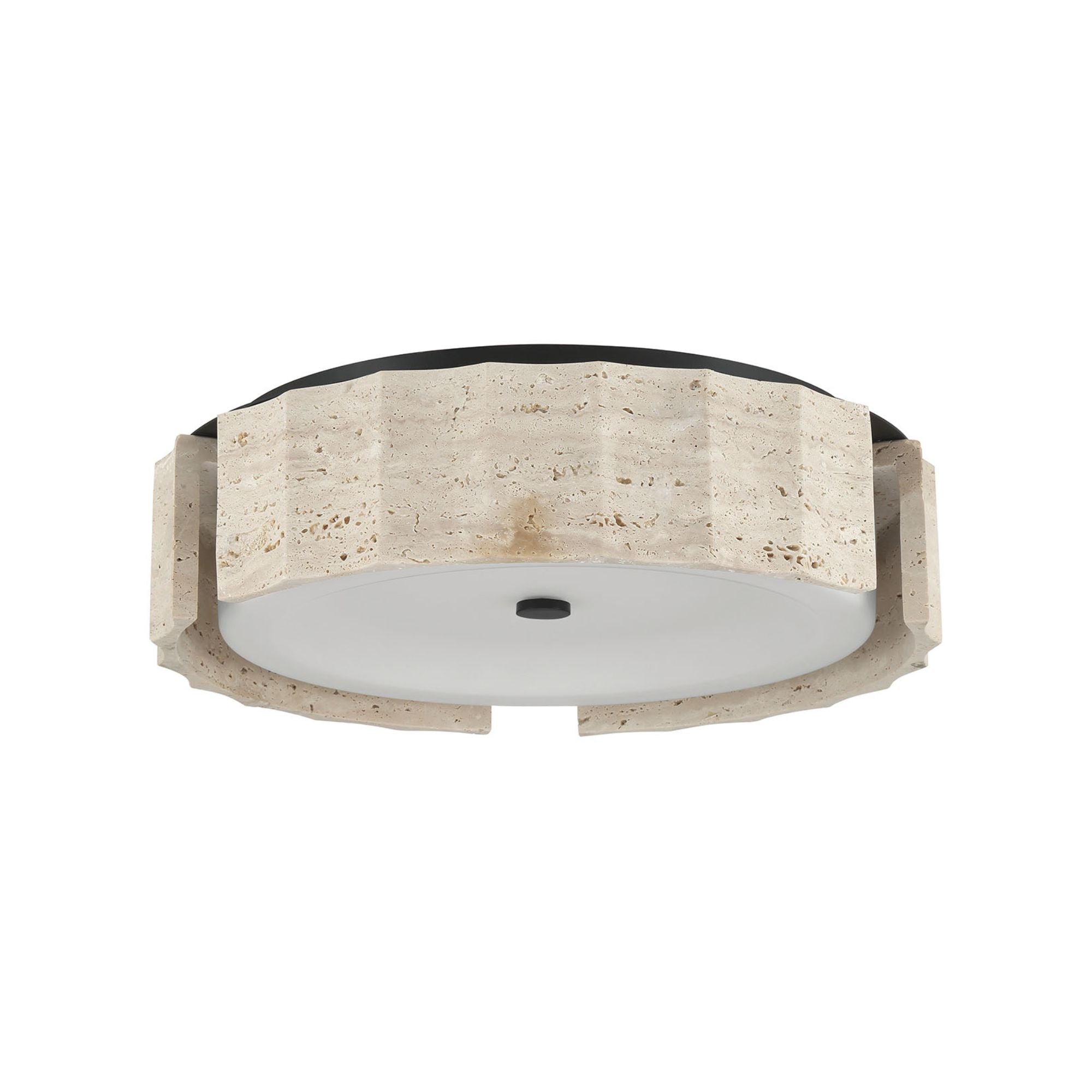 Eurofase Roslington 17.5 in. LED 5-CCT Flush Mount Light, Matte Black with Drum Shade