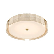 Eurofase Roslington 23.75 in. LED 5-CCT Flush Mount Light, Gold with Drum Shade