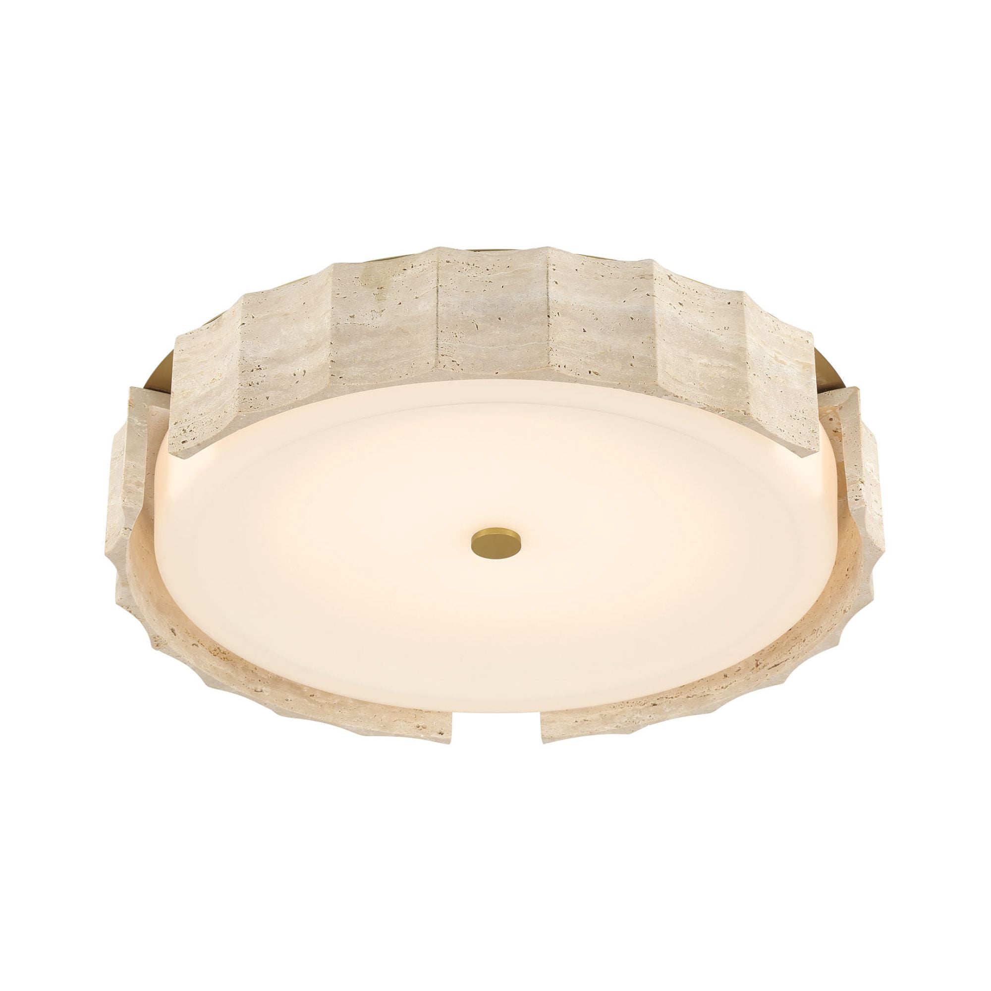 Eurofase Roslington 23.75 in. LED 5-CCT Flush Mount Light, Gold with Drum Shade