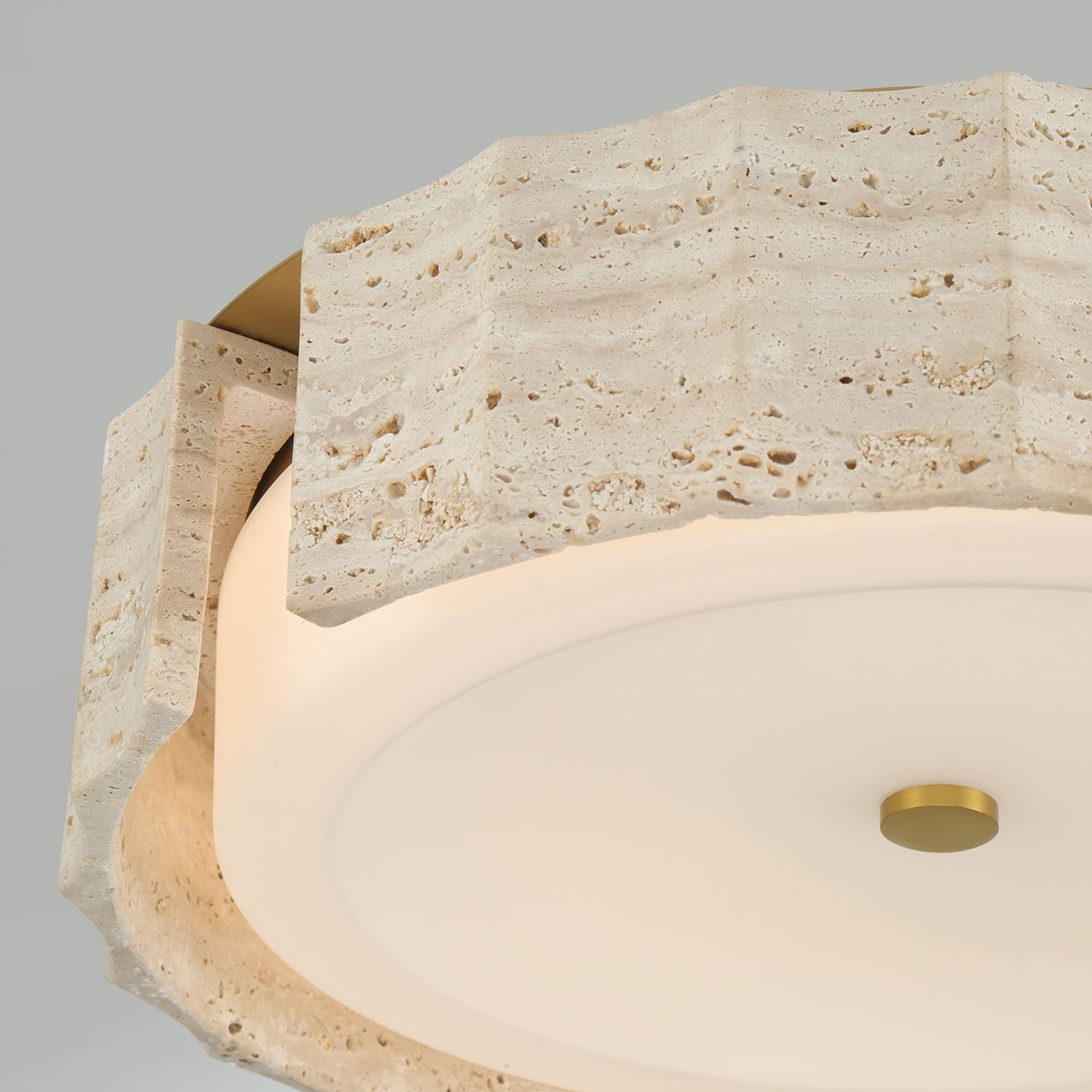 Eurofase Roslington 23.75 in. LED 5-CCT Flush Mount Light, Gold with Drum Shade