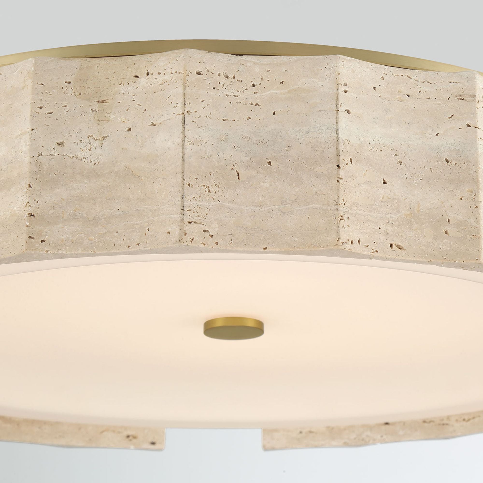 Eurofase Roslington 23.75 in. LED 5-CCT Flush Mount Light, Gold with Drum Shade