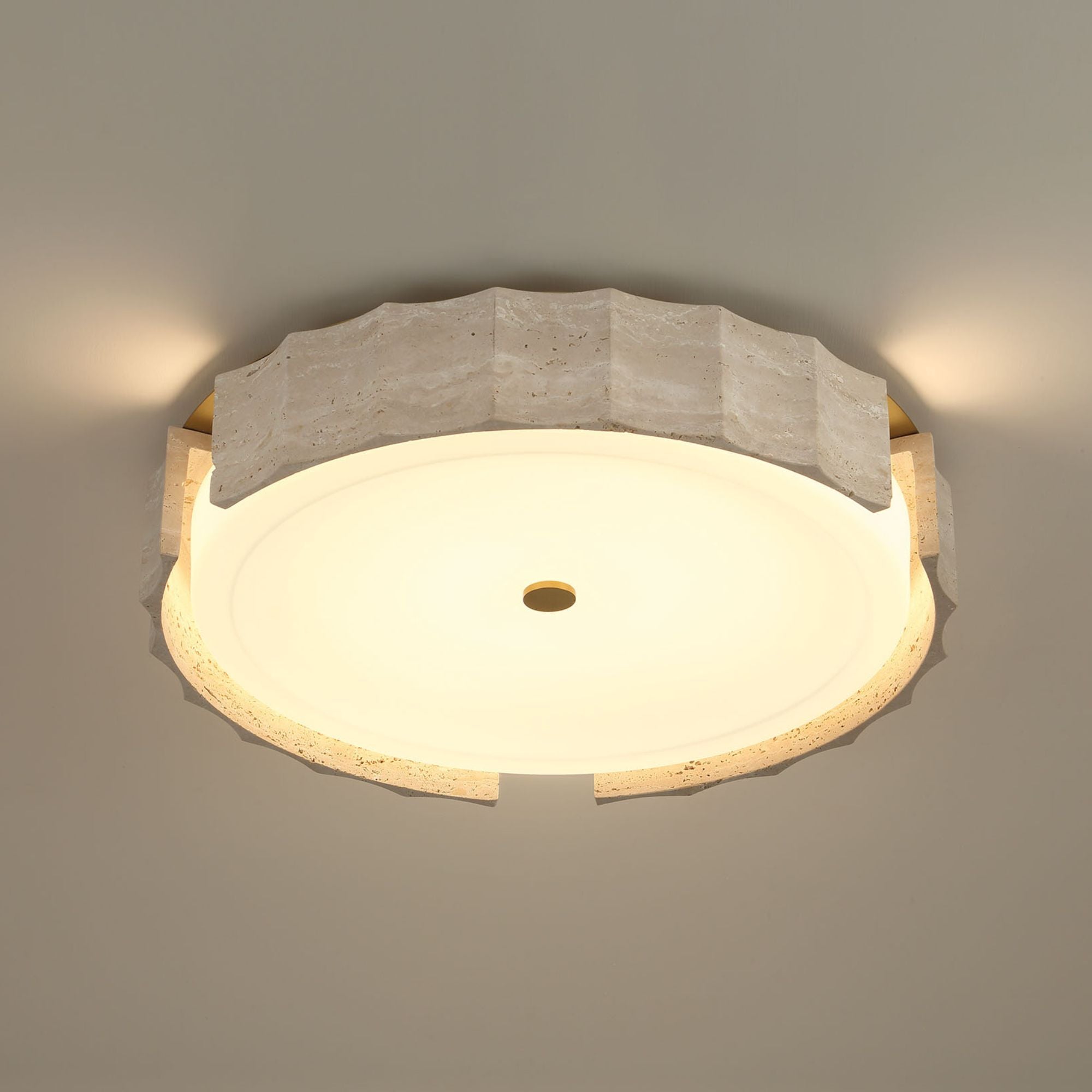 Eurofase Roslington 23.75 in. LED 5-CCT Flush Mount Light, Gold with Drum Shade