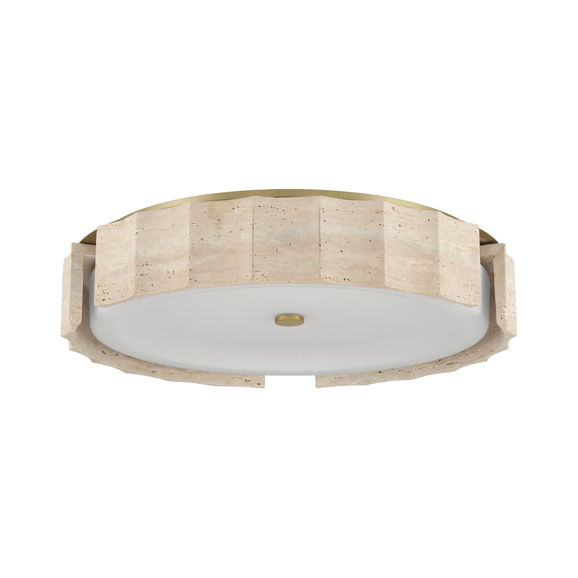 Eurofase Roslington 23.75 in. LED 5-CCT Flush Mount Light, Gold with Drum Shade
