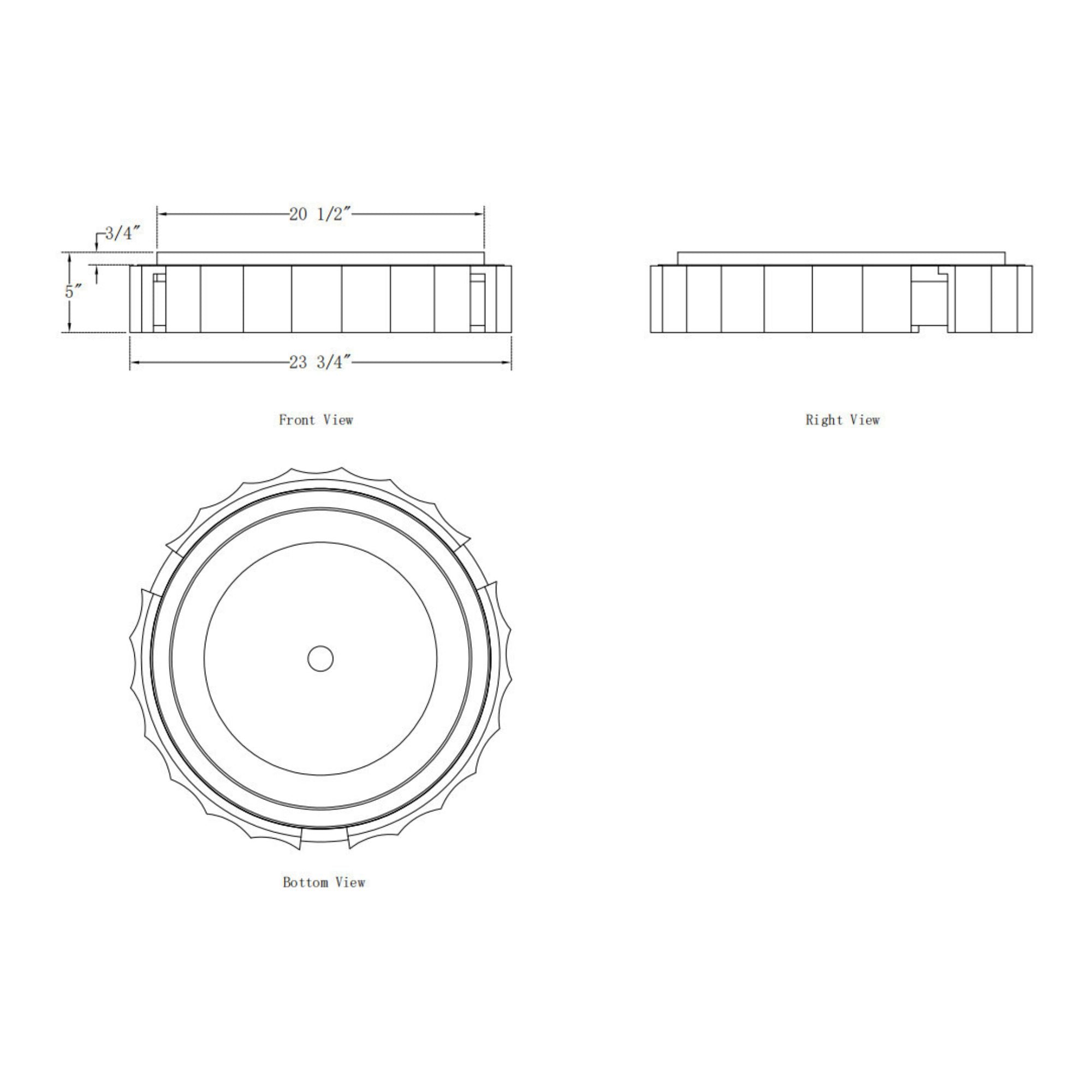 Eurofase Roslington 23.75 in. LED 5-CCT Flush Mount Light, Gold with Drum Shade