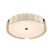 Eurofase Roslington 23.75 in. LED 5-CCT Flush Mount Light, Matte Black with Drum Shade