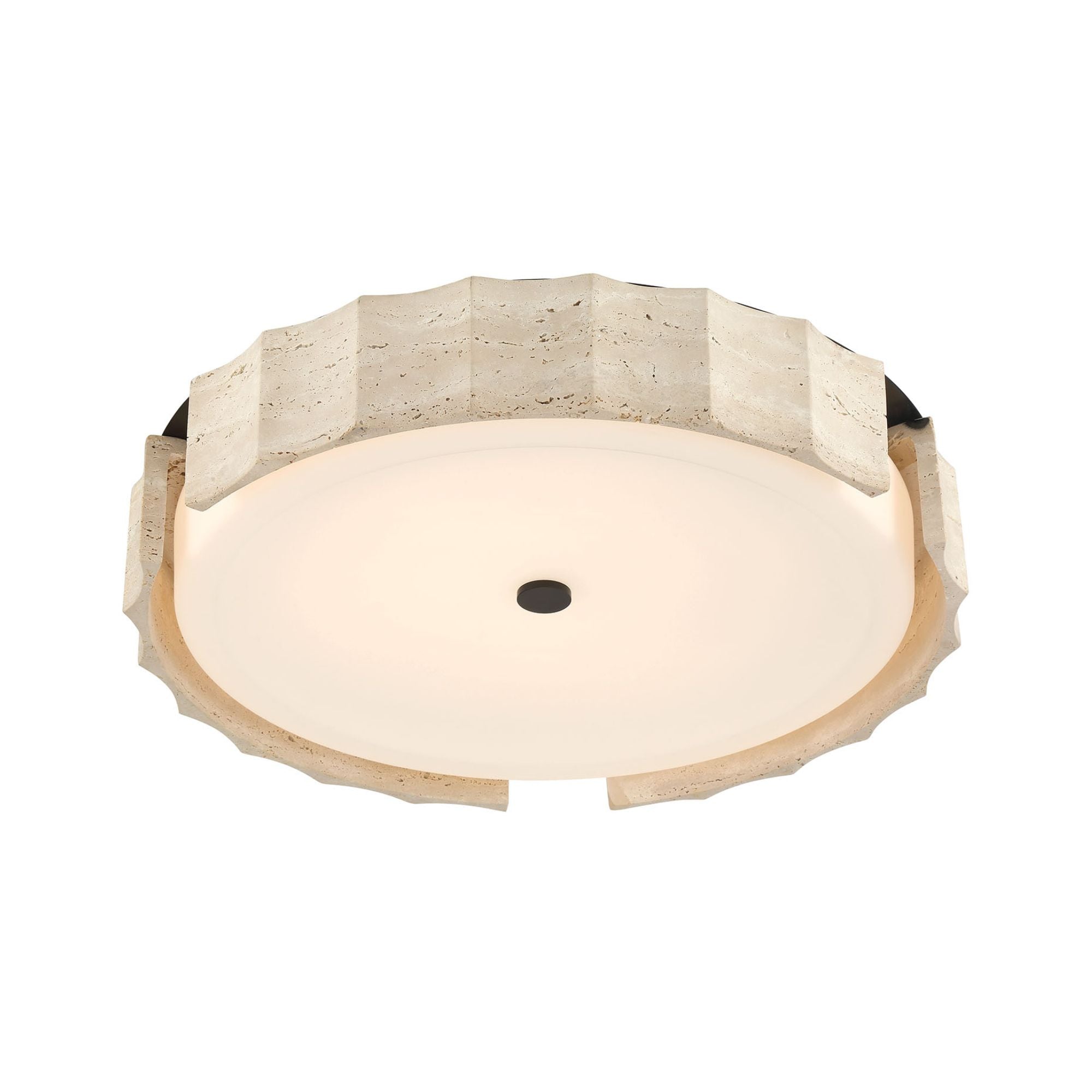 Eurofase Roslington 23.75 in. LED 5-CCT Flush Mount Light, Matte Black with Drum Shade