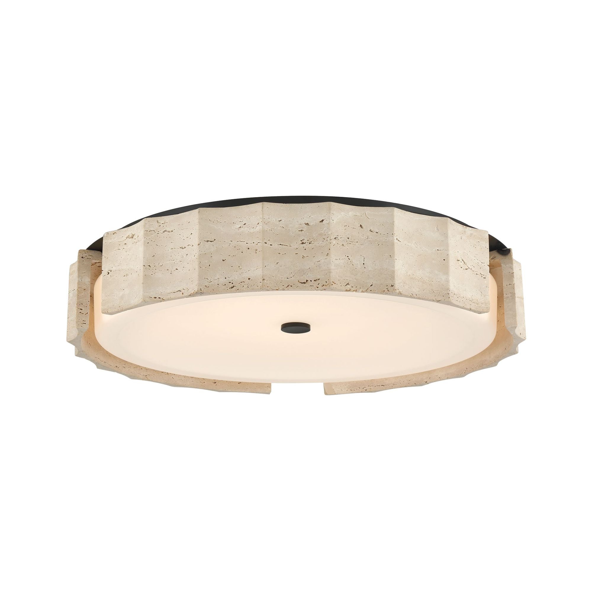 Eurofase Roslington 23.75 in. LED 5-CCT Flush Mount Light, Matte Black with Drum Shade