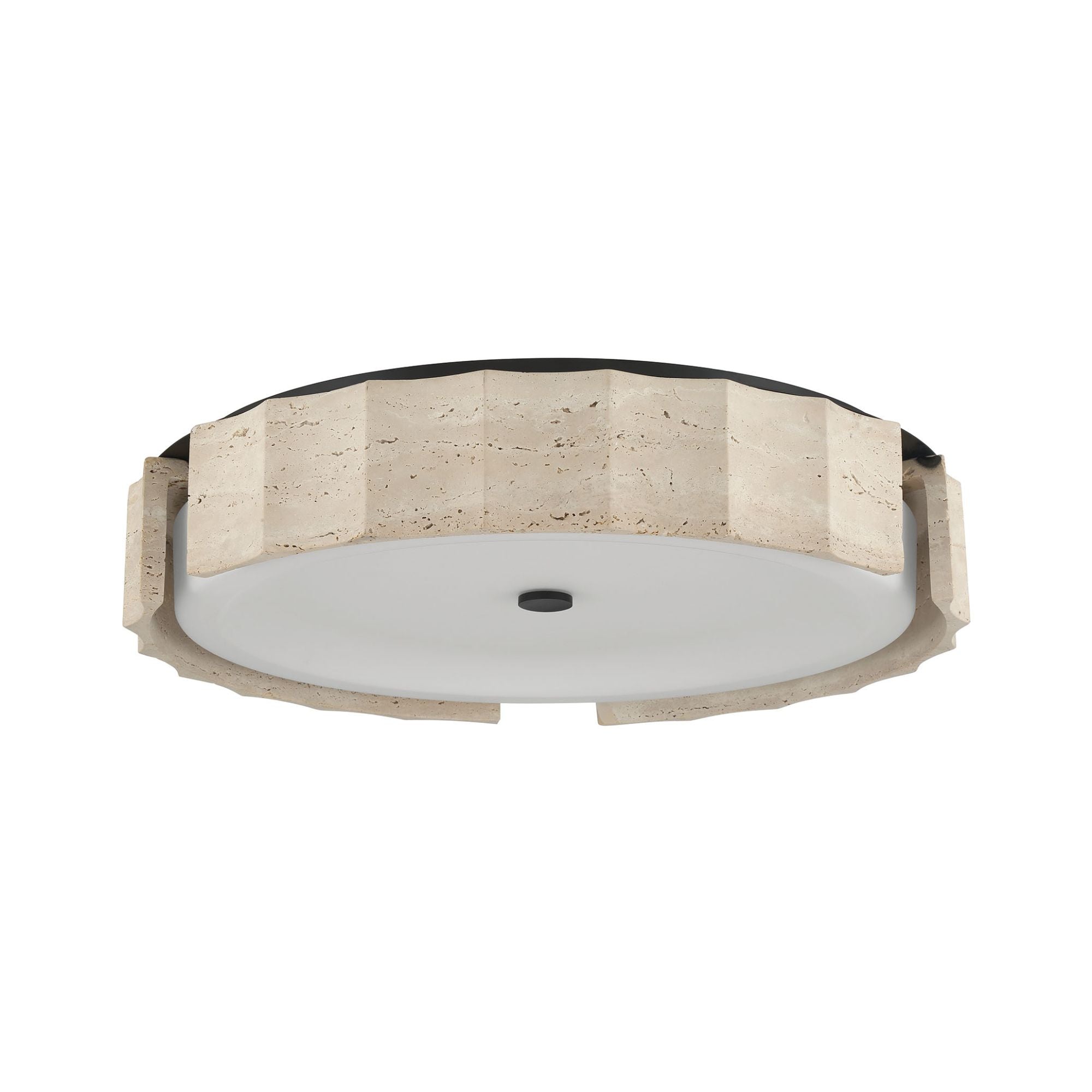 Eurofase Roslington 23.75 in. LED 5-CCT Flush Mount Light, Matte Black with Drum Shade