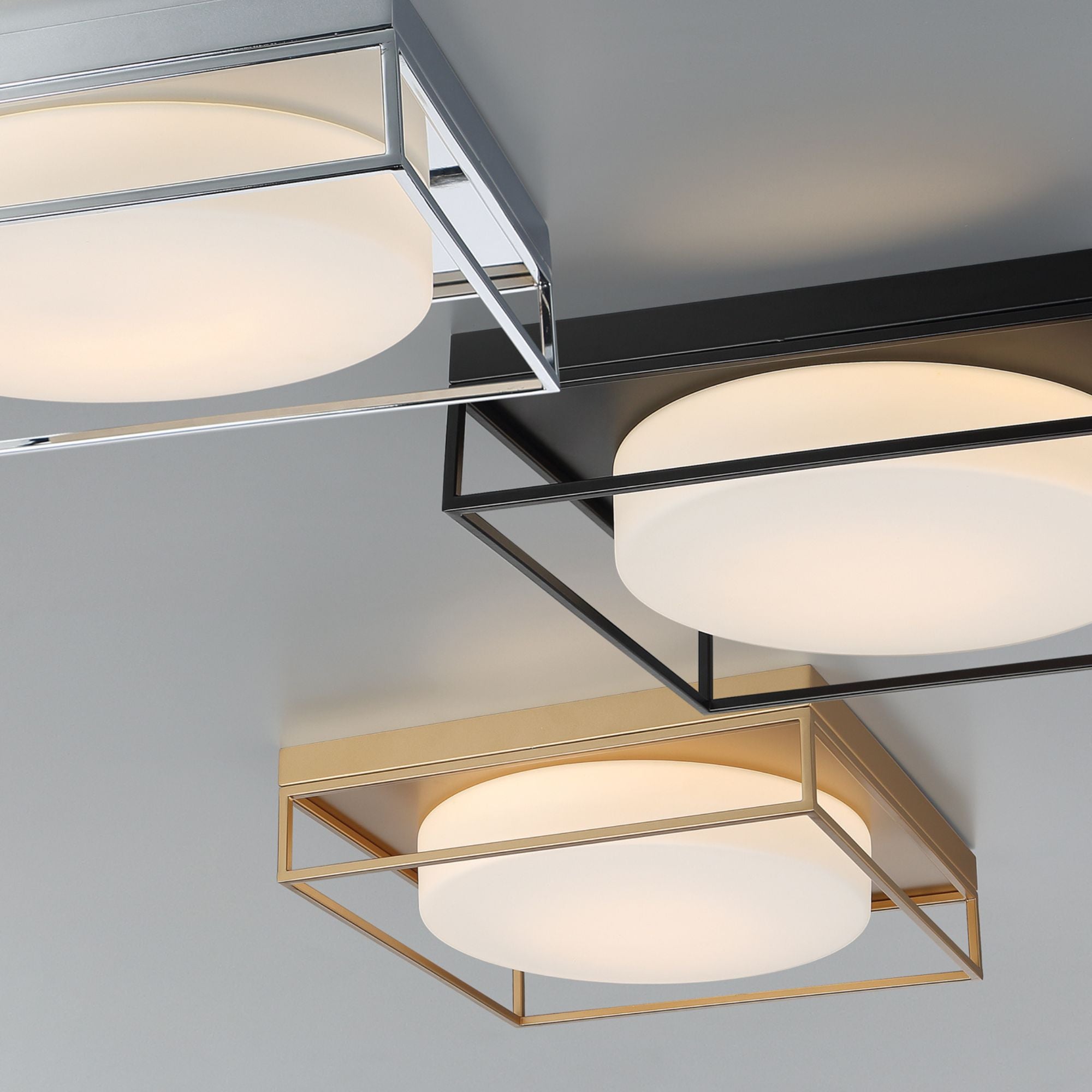 Rover 15" LED Flush Mount, Gold Finish