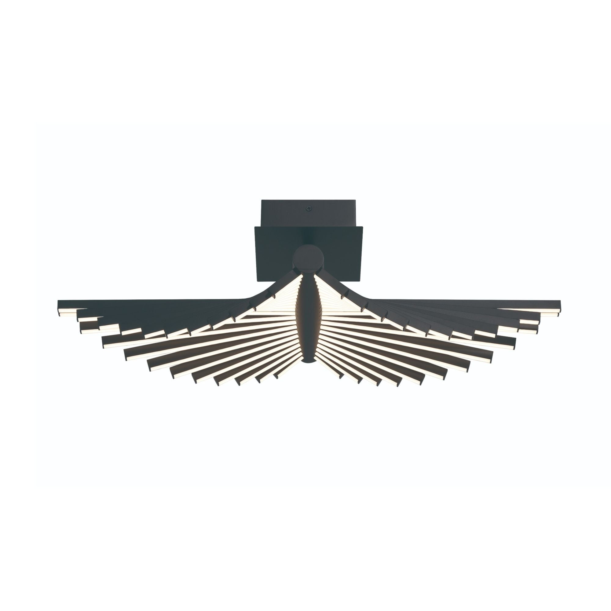 Seraph 25" LED Semi-Flush Mount, Black Finish