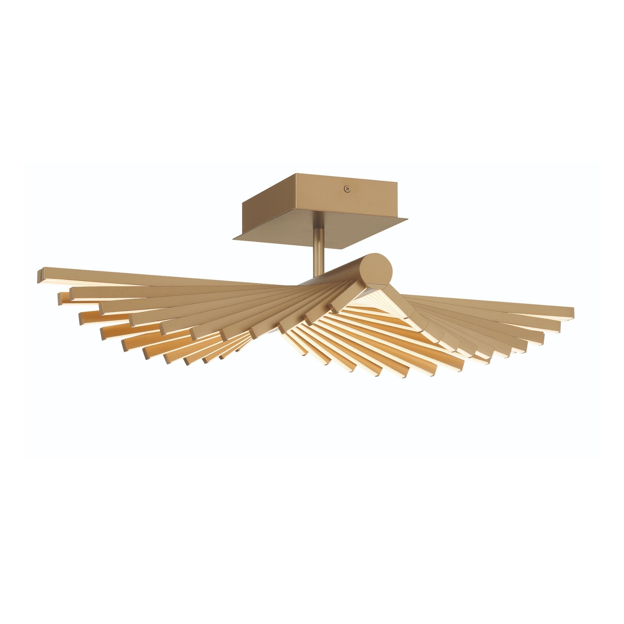 Seraph 25" LED Semi-Flush Mount, Gold Finish