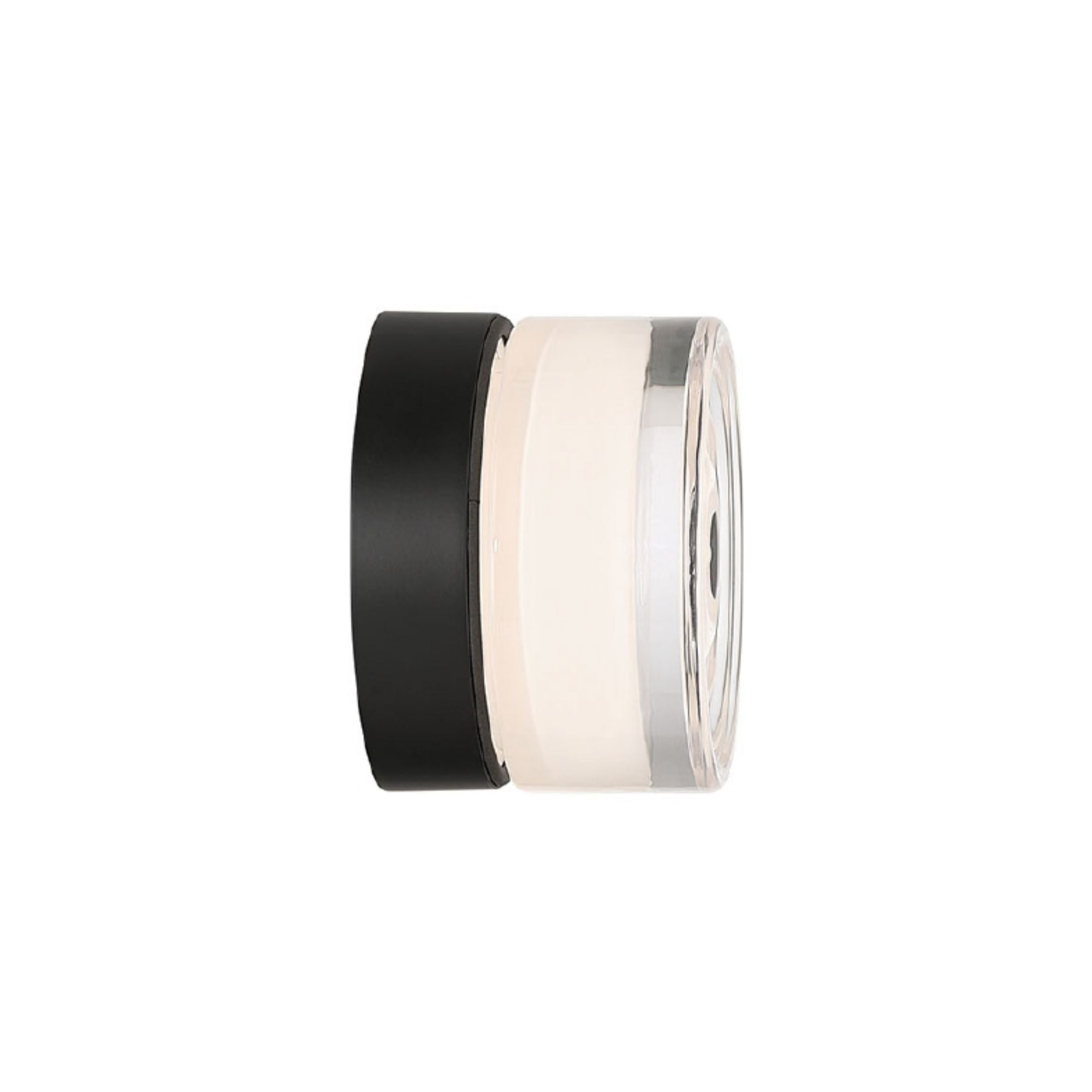 Eurofase Sternn 5 in. Outdoor Sconce, Matte Black with Clear Wave Glass