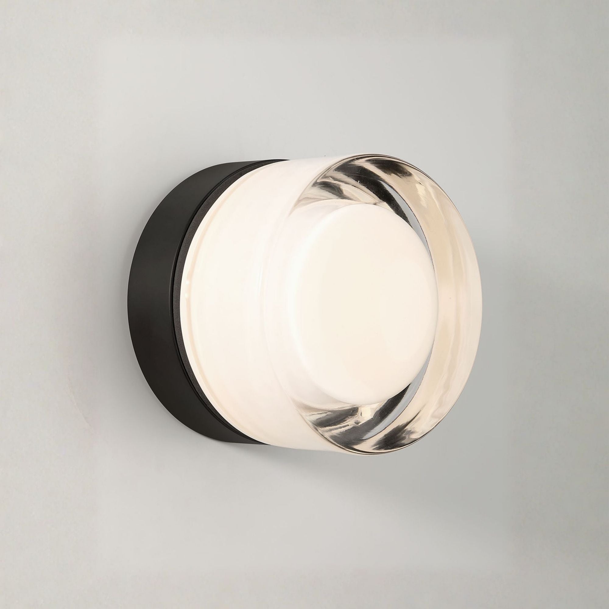 Eurofase Sternn Outdoor Sconce, Matte Black with Clear Smooth Glass