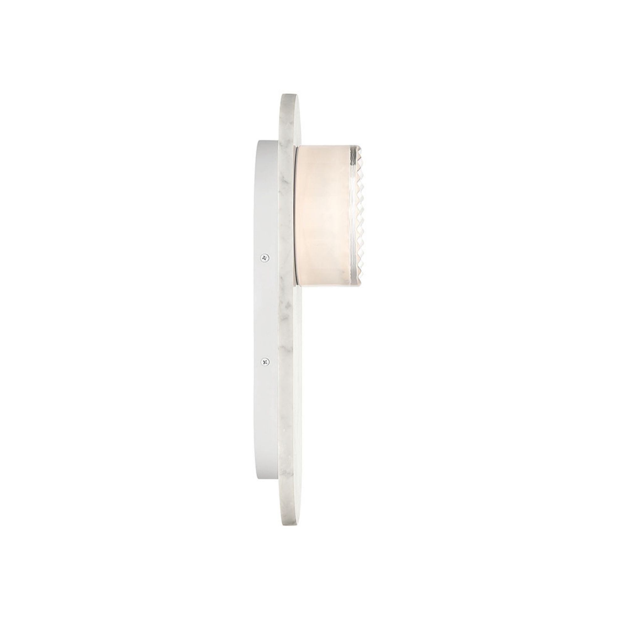Eurofase Sternn Outdoor Sconce, Marble White with Clear Ribbed Glass