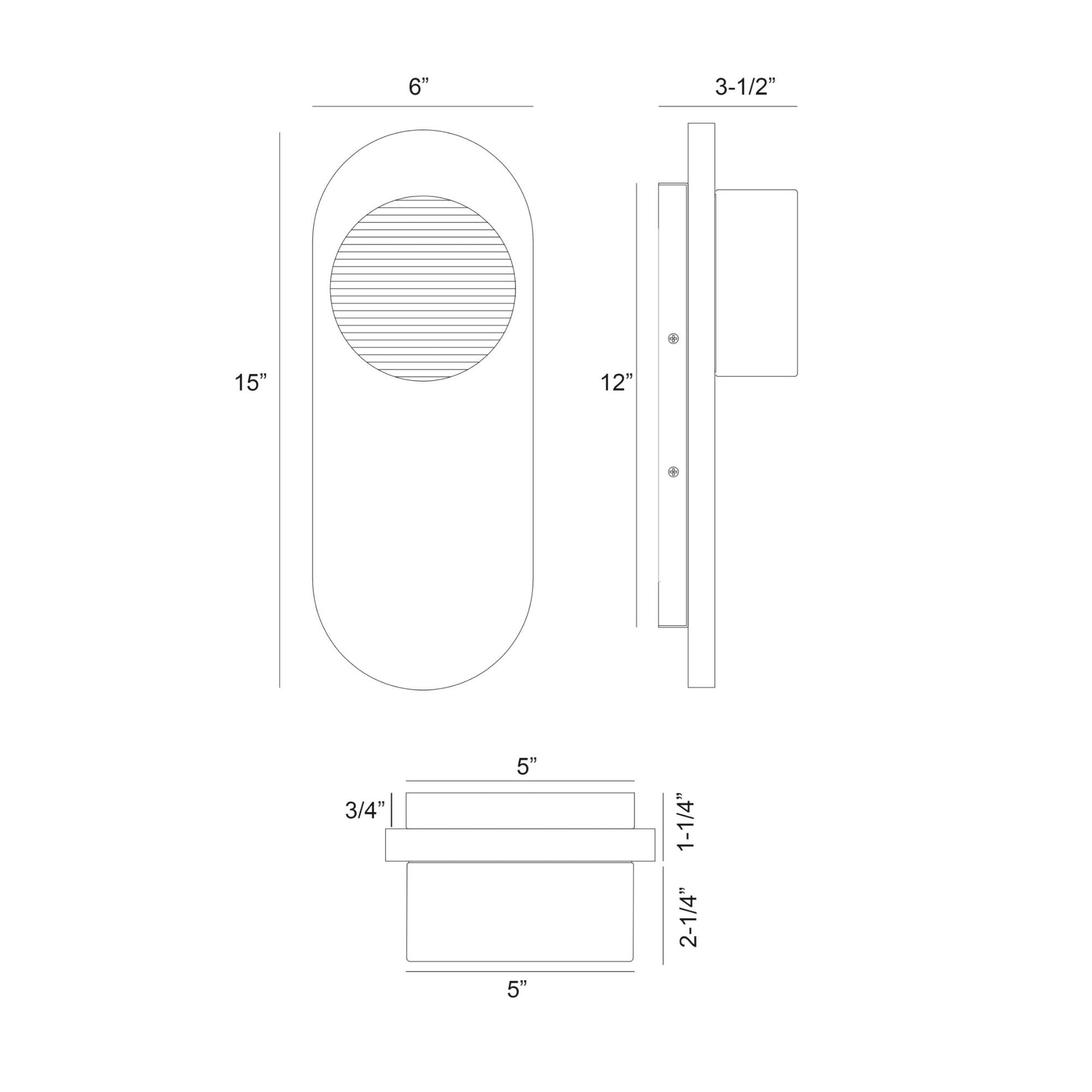 Eurofase Sternn Outdoor Sconce, Marble White with Clear Ribbed Glass