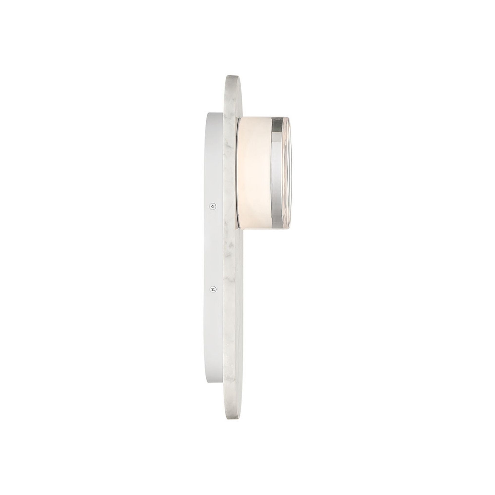 Eurofase Sternn Outdoor Sconce, Marble White with Clear Wave Glass