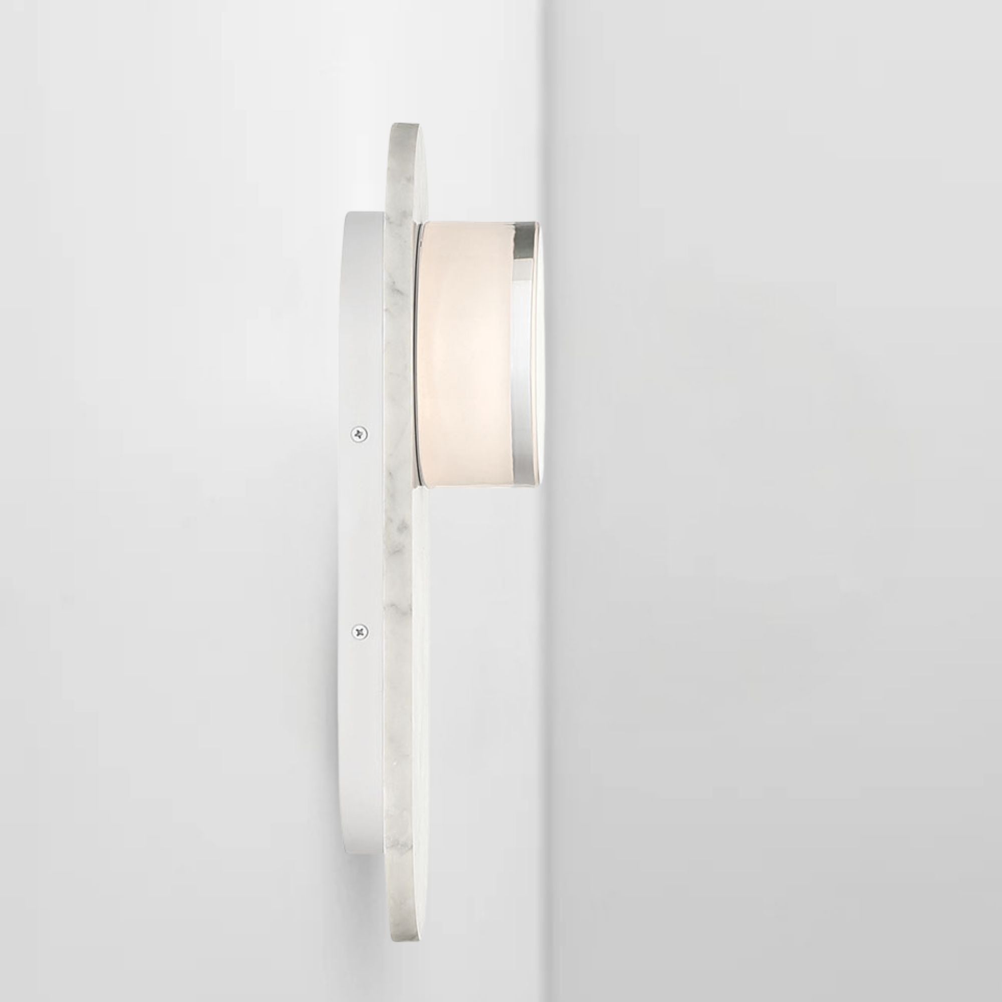 Eurofase Sternn 15 in. Outdoor Sconce, Marble White with Clear Smooth Glass