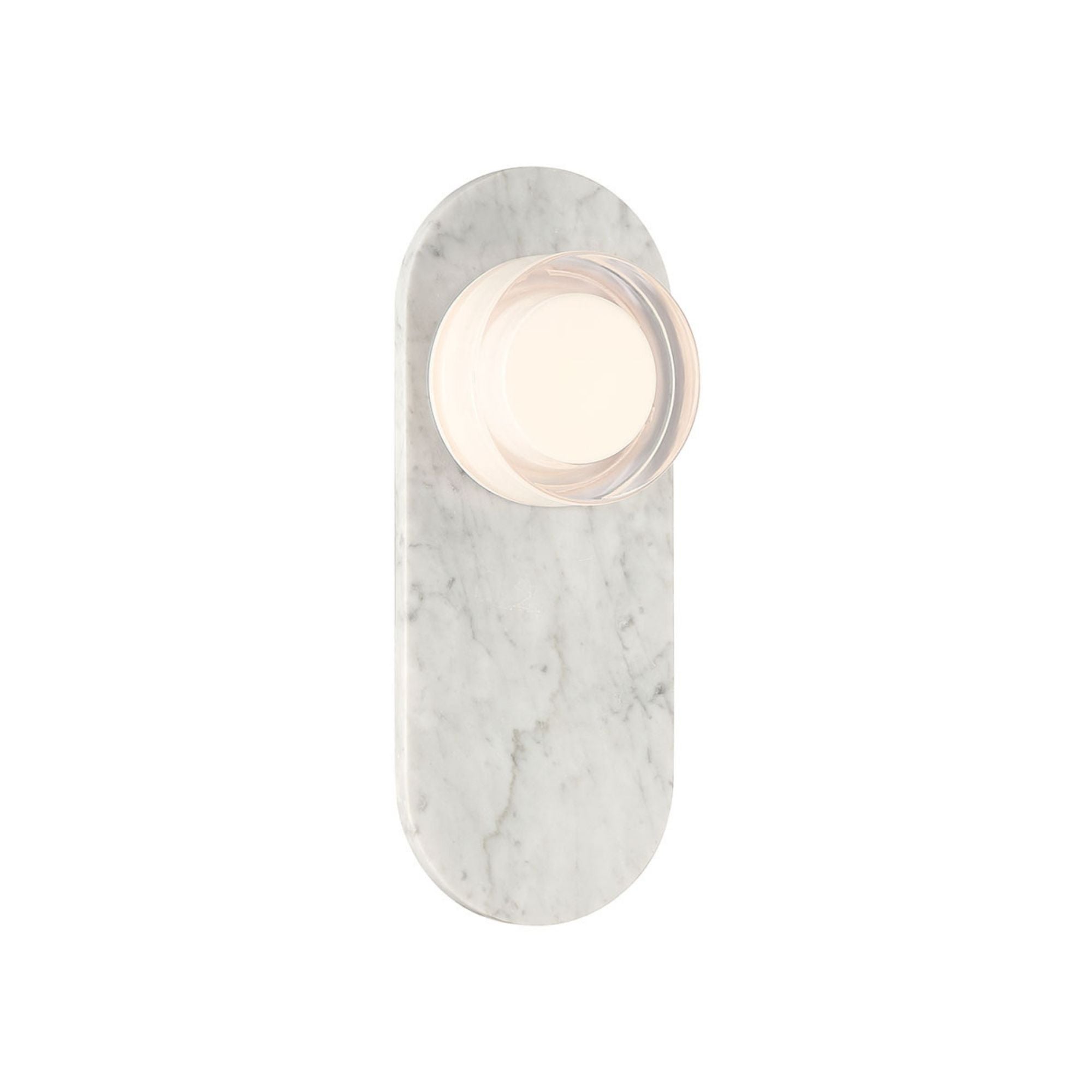 Eurofase Sternn 15 in. Outdoor Sconce, Marble White with Clear Smooth Glass