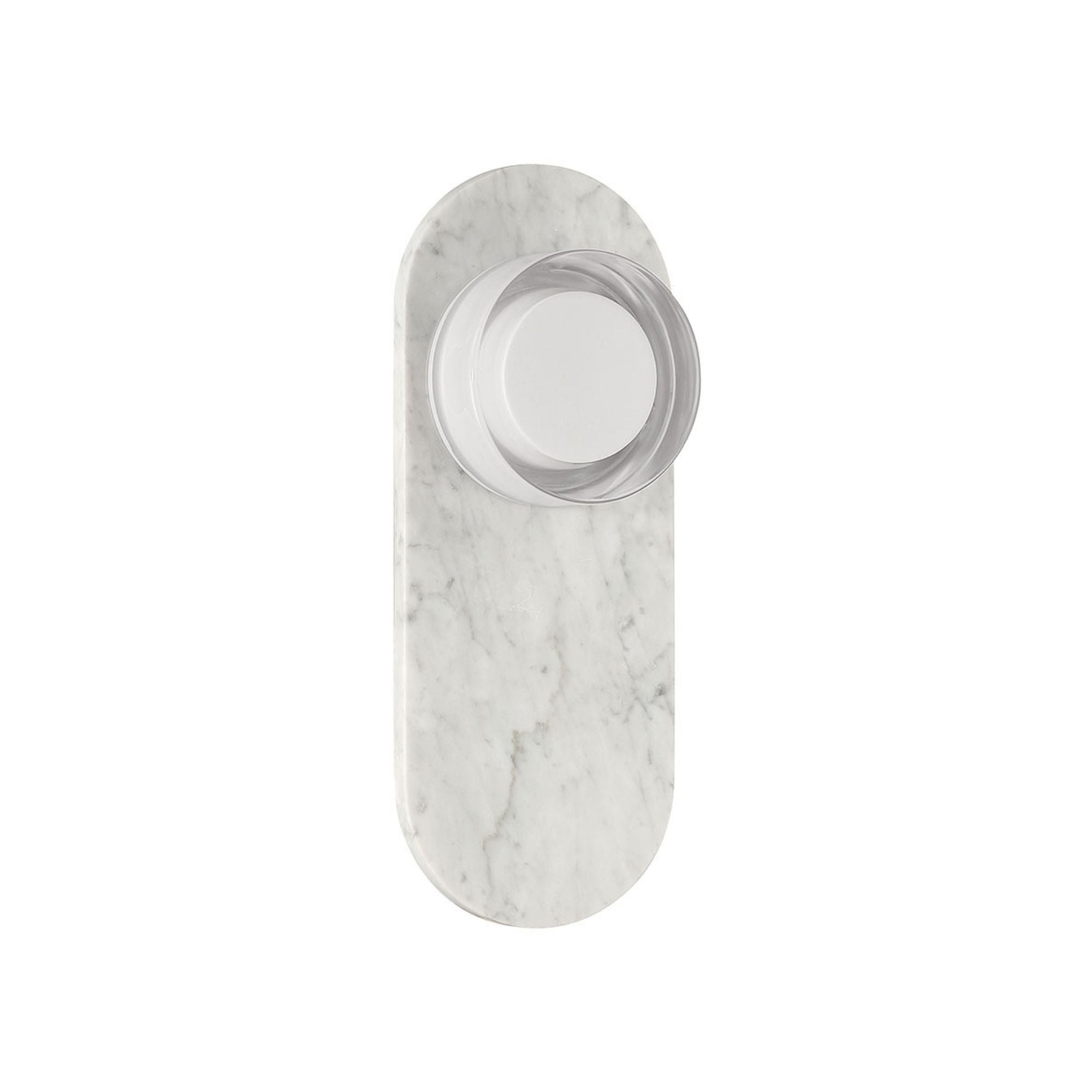 Eurofase Sternn 15 in. Outdoor Sconce, Marble White with Clear Smooth Glass