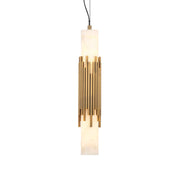 Eurofase Venna 16.5 in. Pendant Light, Antique Brass with Genuine Alabaster